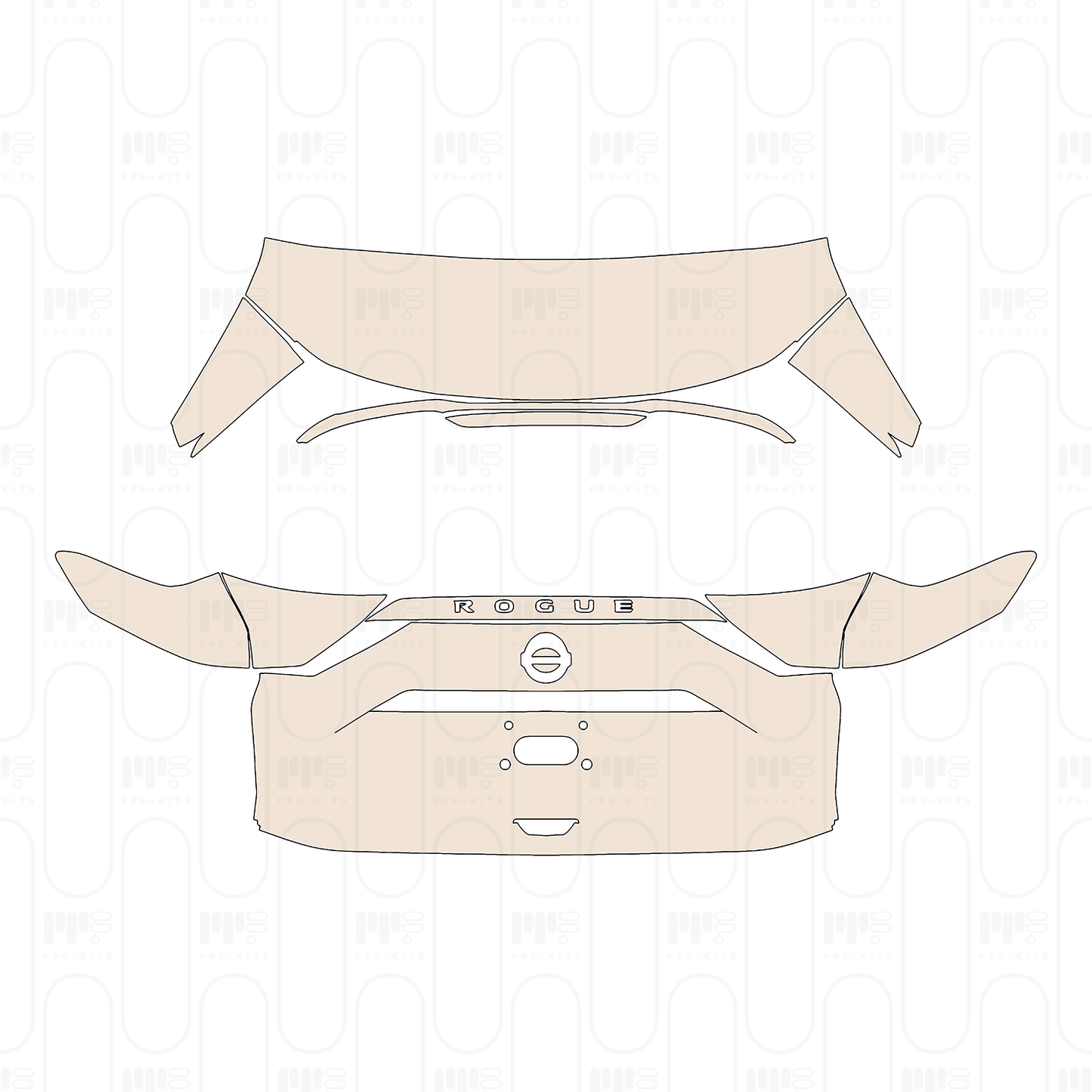Pre-Cut PPF Nissan Rogue S 2022