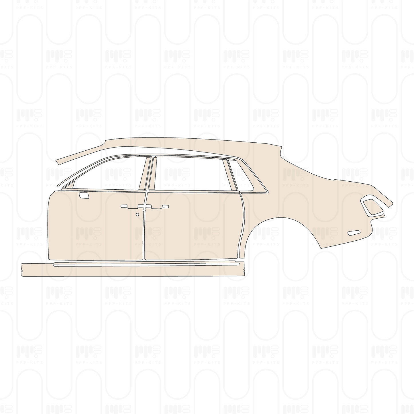 Pre-Cut PPF Rolls-Royce Phantom Sedan Extended Wheelbase 2023