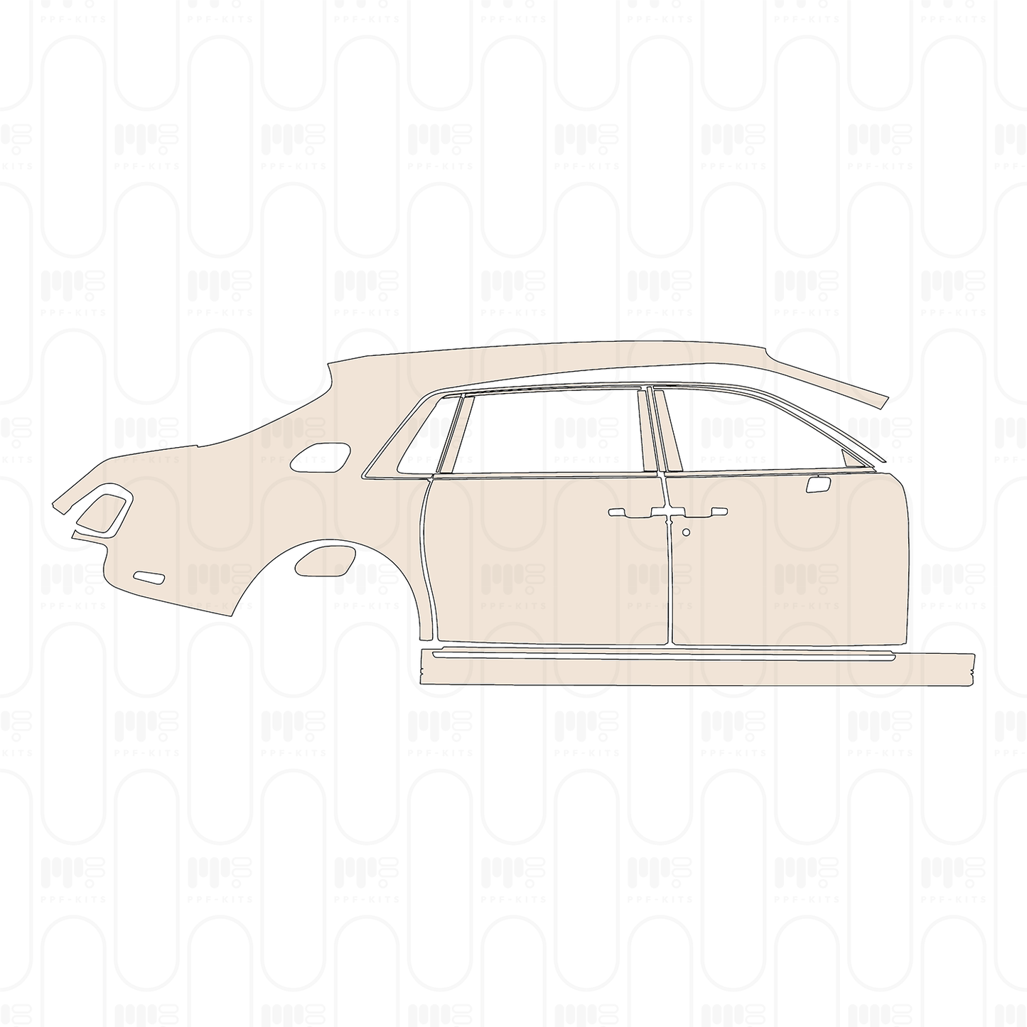 Pre-Cut PPF Rolls-Royce Phantom Sedan Extended Wheelbase 2023