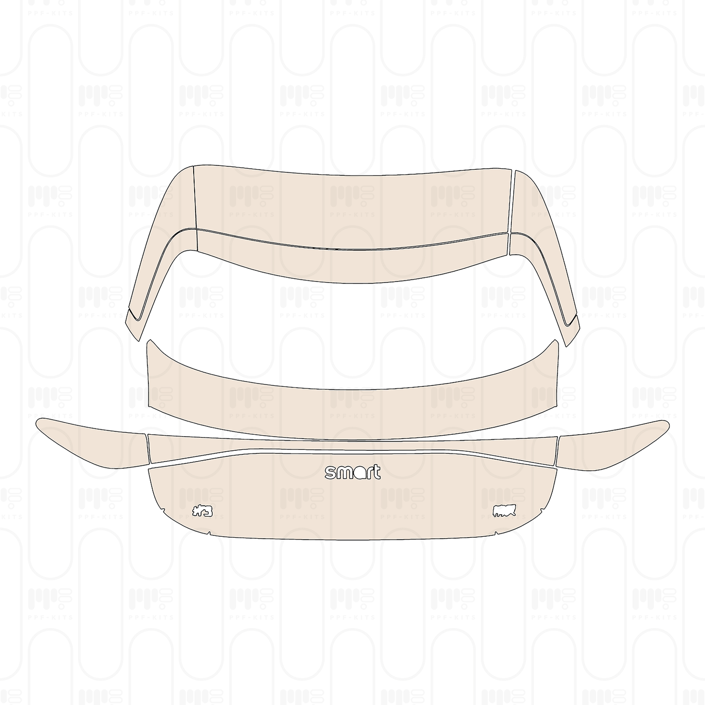 Pre-Cut PPF Smart #3 Base 2023