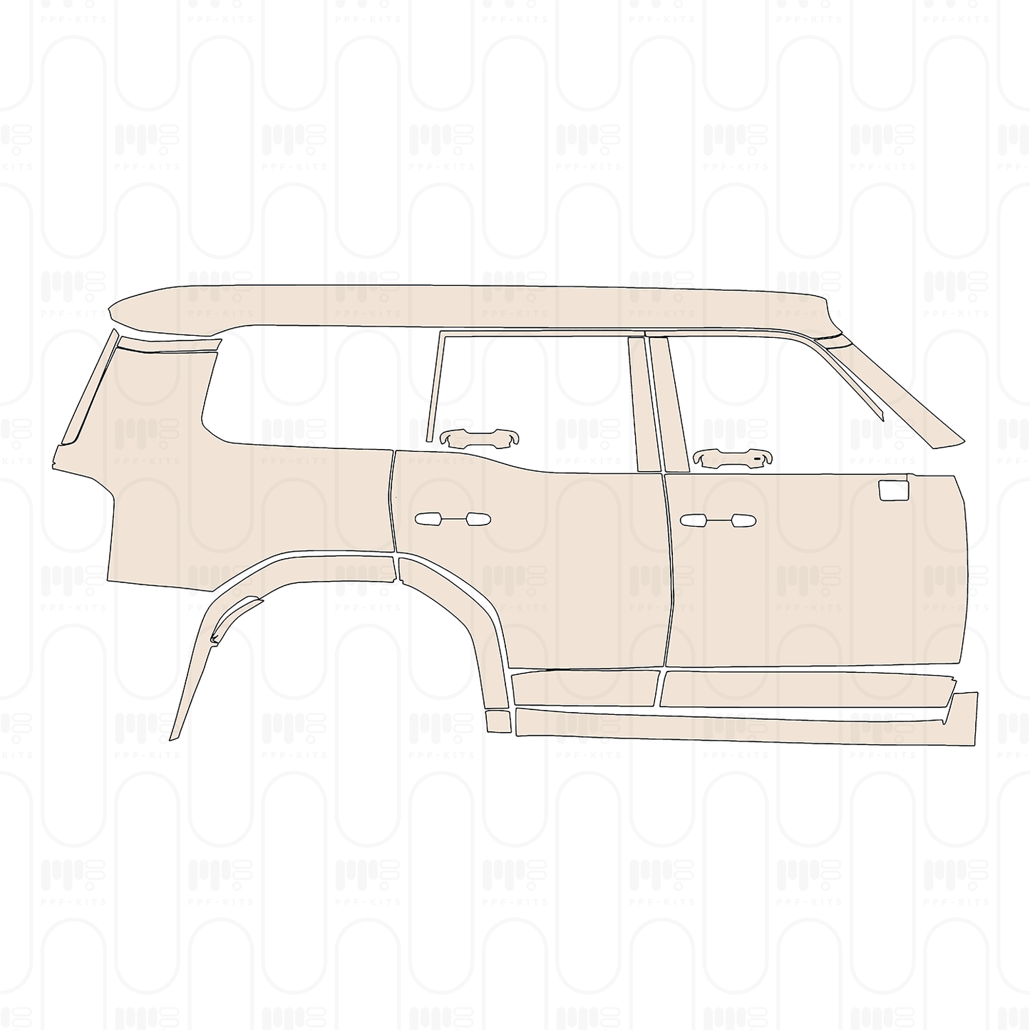 Pre-Cut PPF Toyota Prado Base 2025
