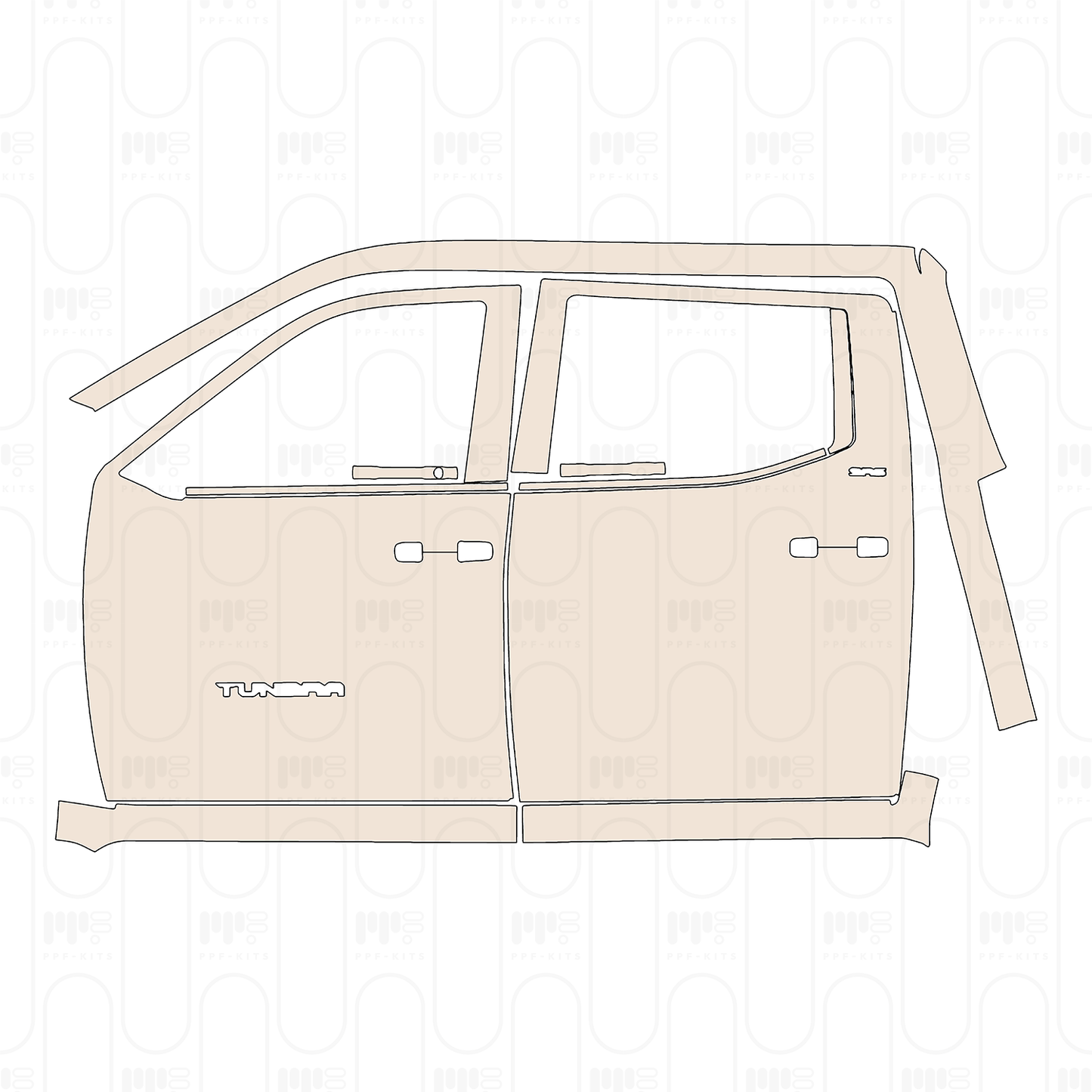 Pre-Cut PPF Toyota Tundra CrewMax SR5 2023