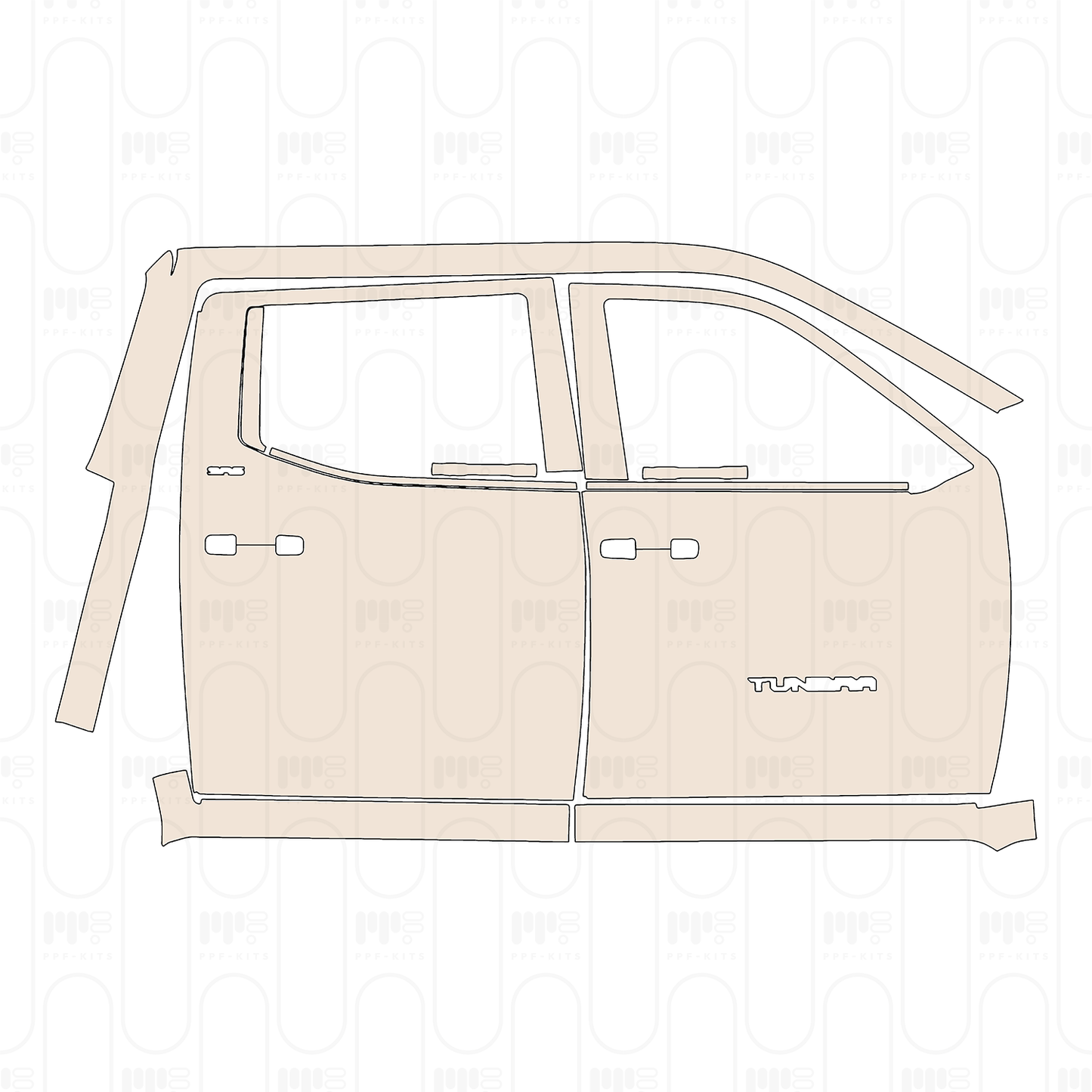 Pre-Cut PPF Toyota Tundra CrewMax SR5 2023