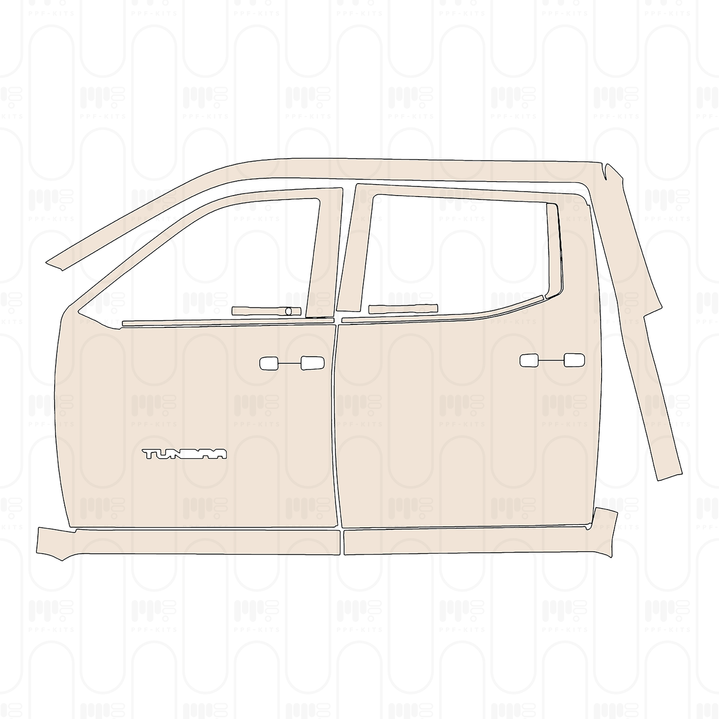 Pre-Cut PPF Toyota Tundra CrewMax SR 2023