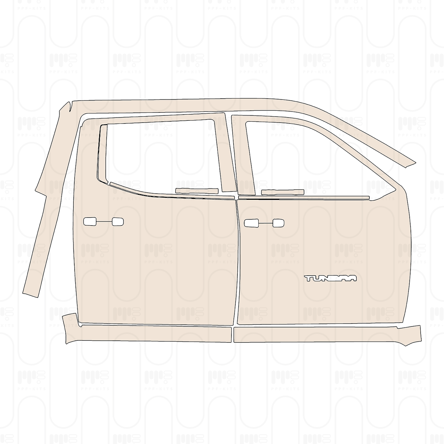 Pre-Cut PPF Toyota Tundra CrewMax SR 2023