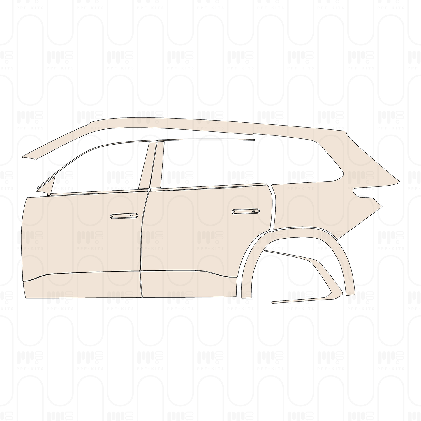 Pre-Cut PPF Volkswagen Teramont Pro Base 2025