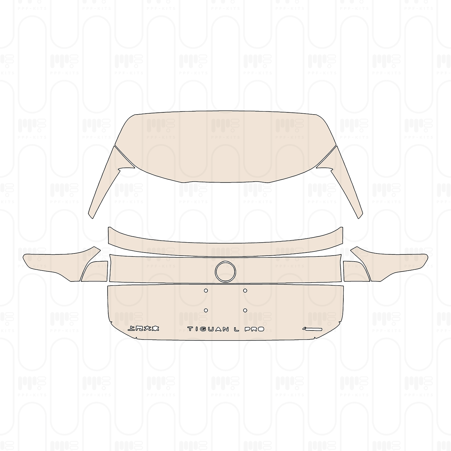 Pre-Cut PPF Volkswagen Tiguan L Pro R-Line 2024