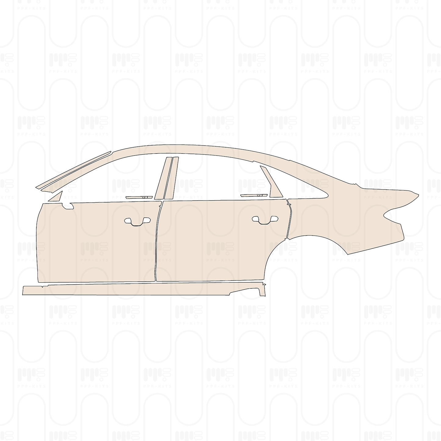 Pre-Cut PPF Audi A8 L (Extended Wheelbase) Base 2023