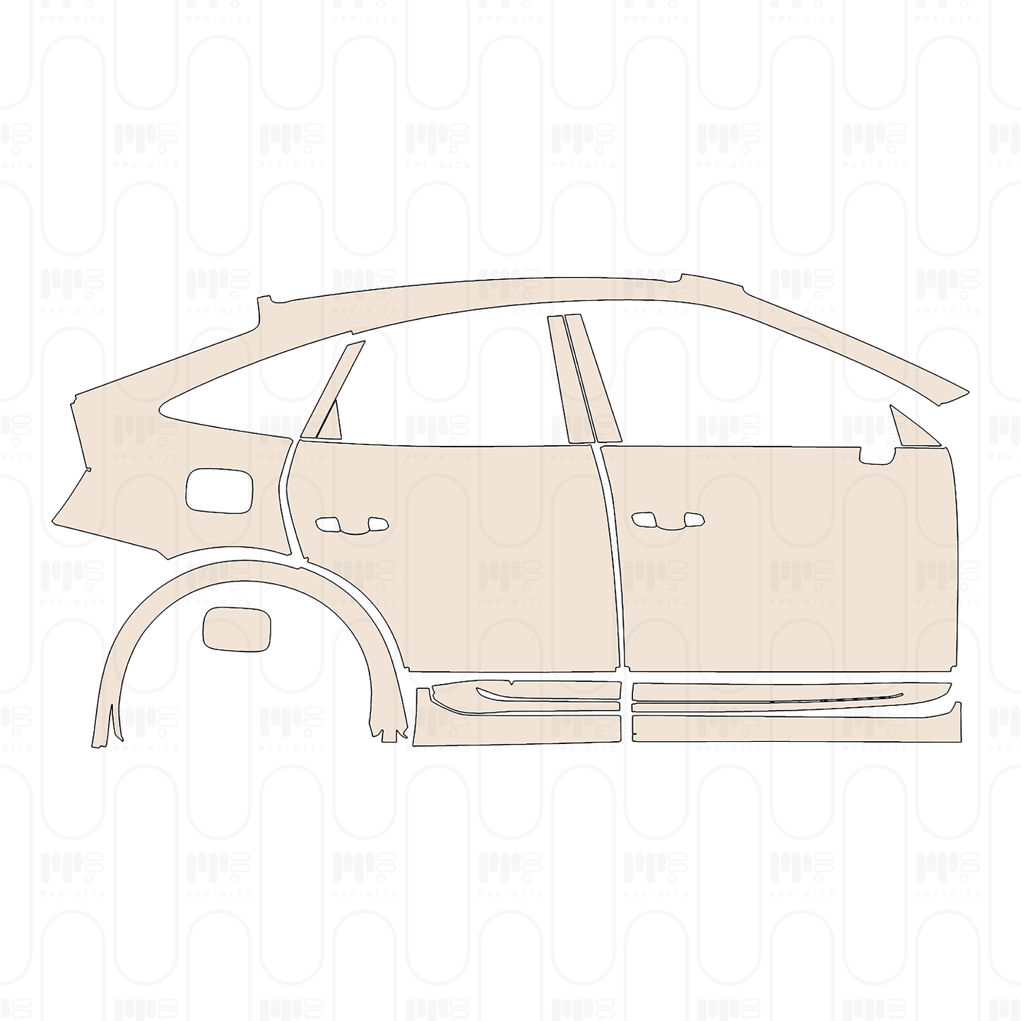 Pre-Cut PPF Audi Q5 Sportback (Standard Wheelbase) 2022