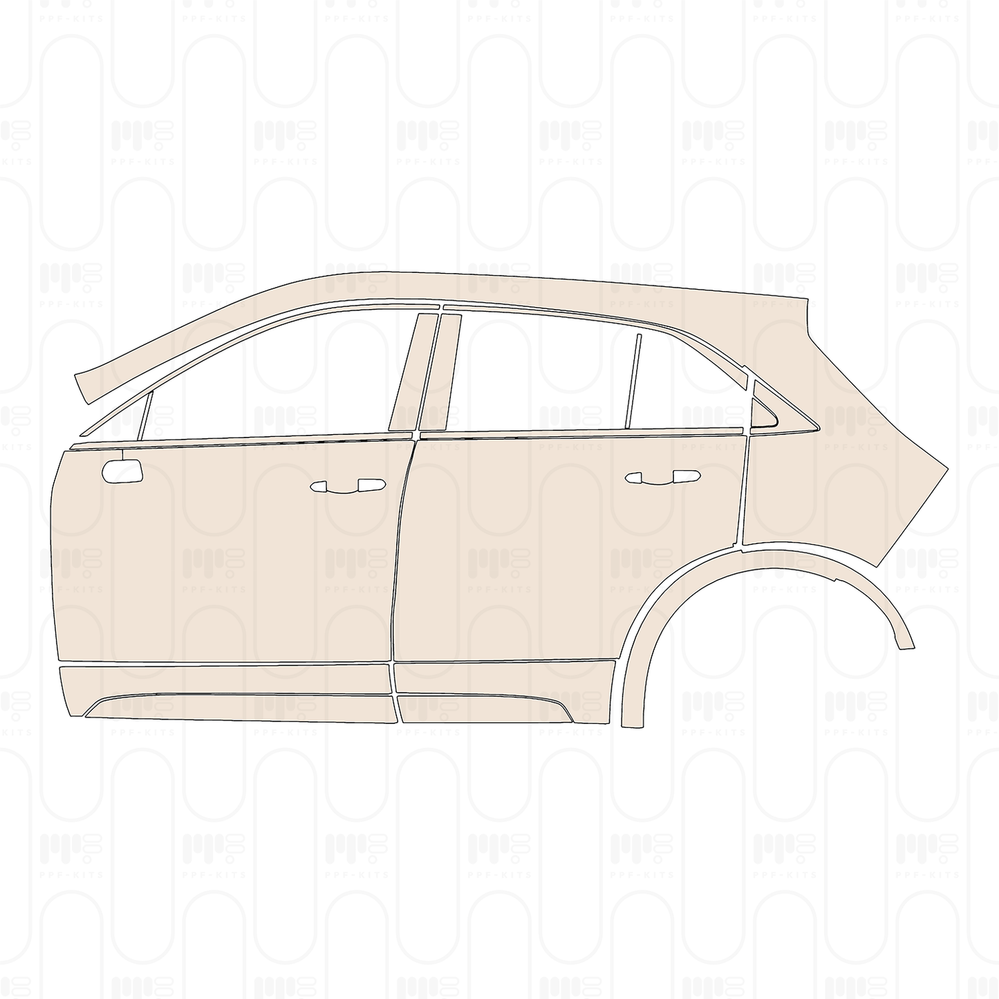 Pre-Cut PPF Cadillac XT4 2024