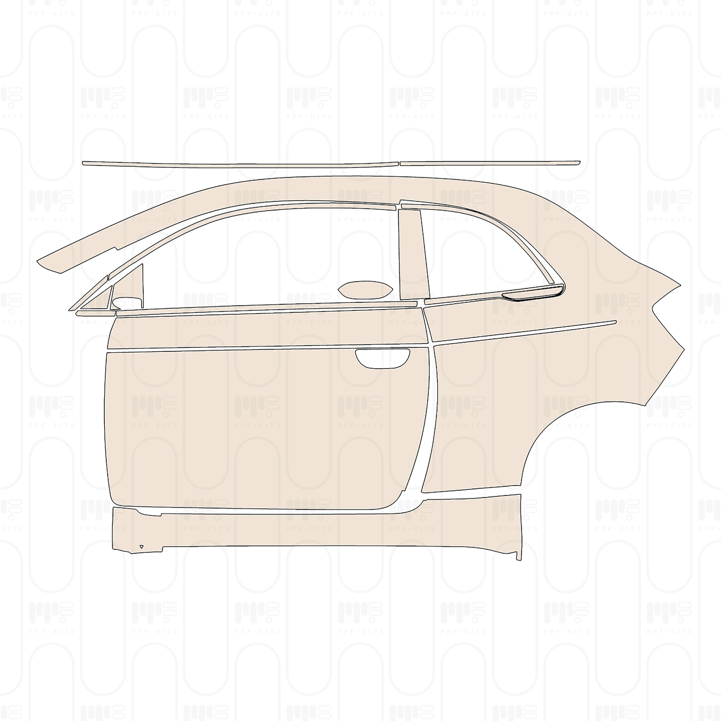 Pre-Cut PPF Fiat 500e 2 door La Prima Coupe 2022