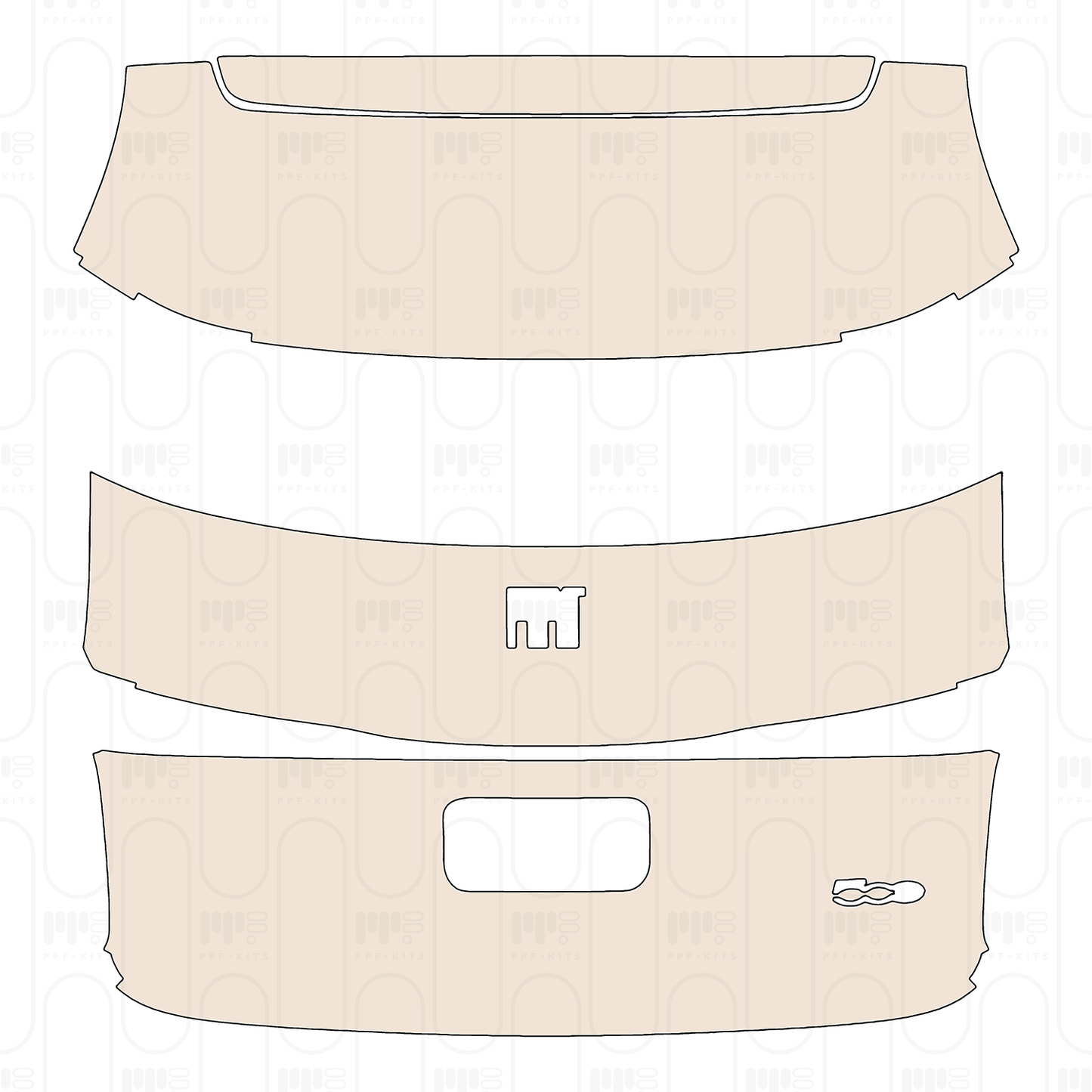 Pre-Cut PPF Fiat 500e 2 door Base Coupe 2023