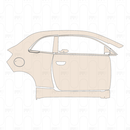 Pre-Cut PPF Fiat 500e 2 door Base Cabriolet 2023