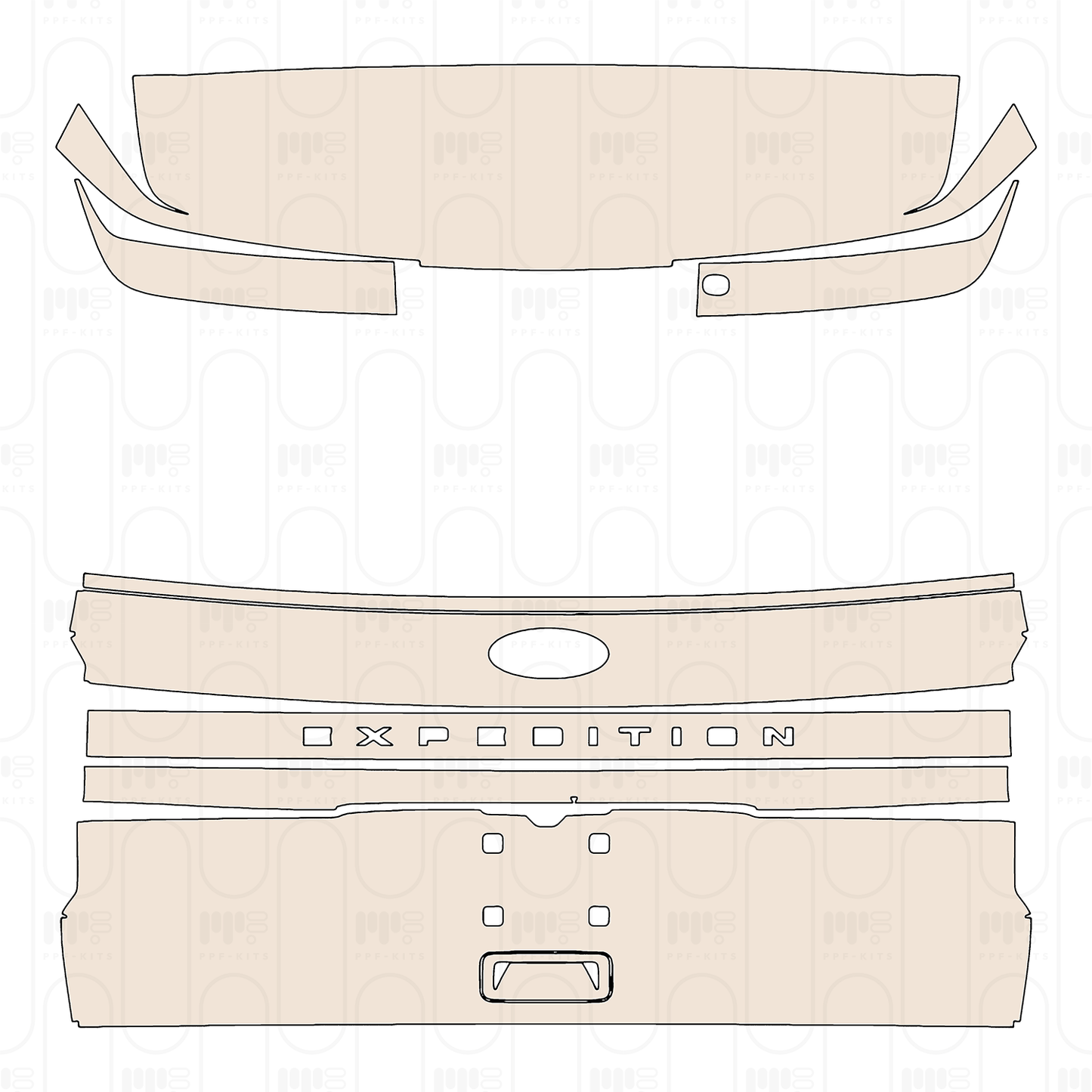 Pre-Cut PPF Ford Expedition Extended Wheelbase XLT 2022