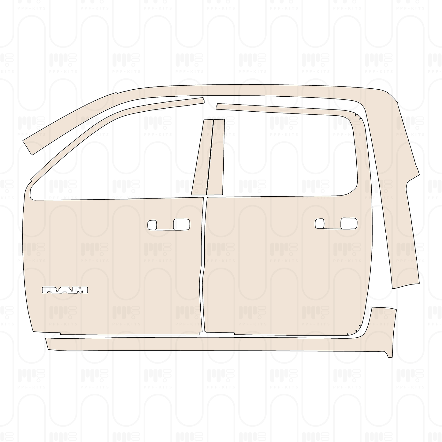 Pre-Cut PPF RAM Trucks 1500 Crew Cab Limited 2023