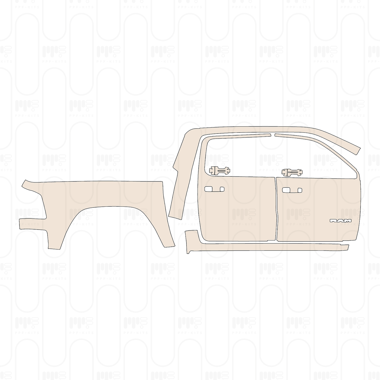 Pre-Cut PPF RAM Trucks 1500 TRX 2022