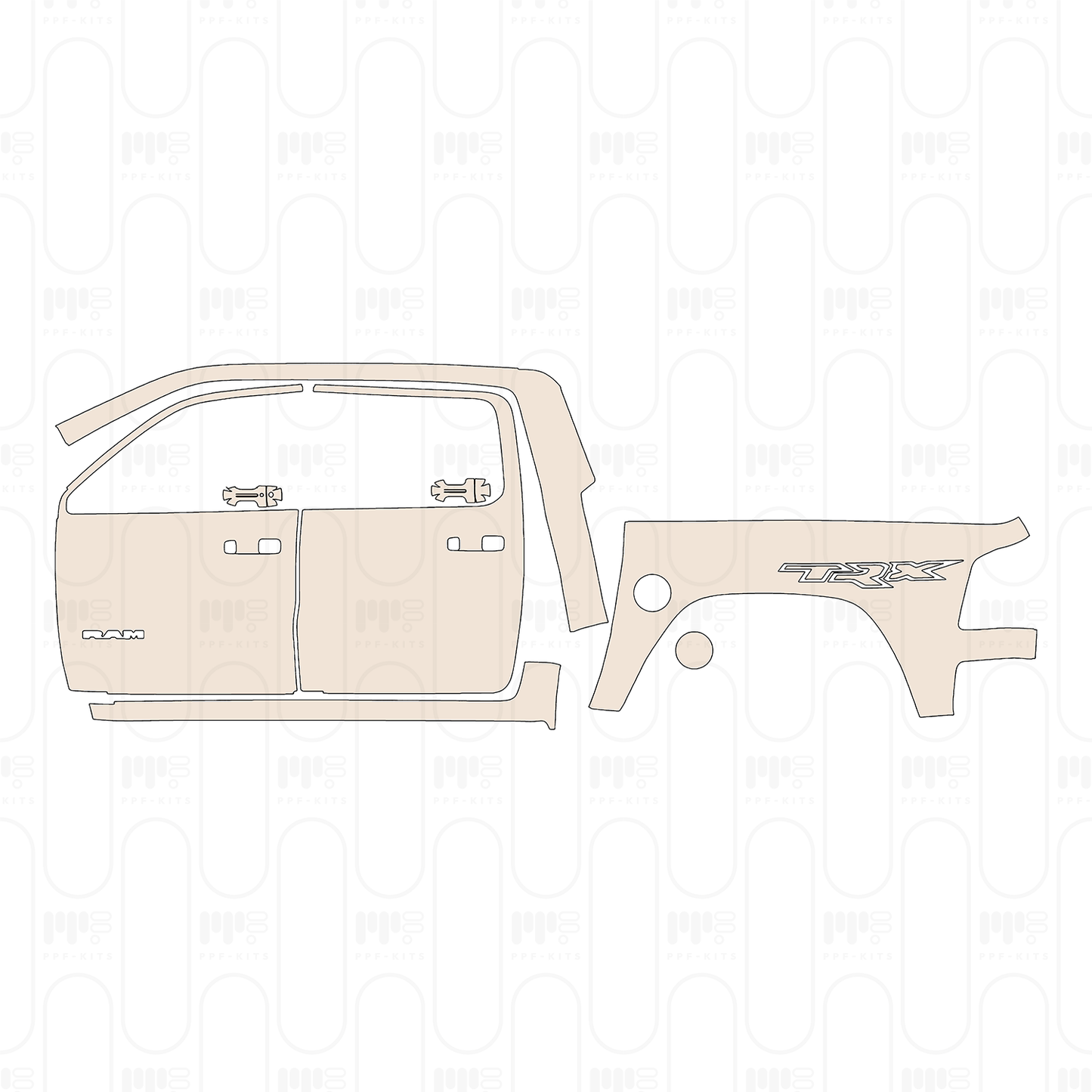 Pre-Cut PPF RAM Trucks 1500 TRX 2022