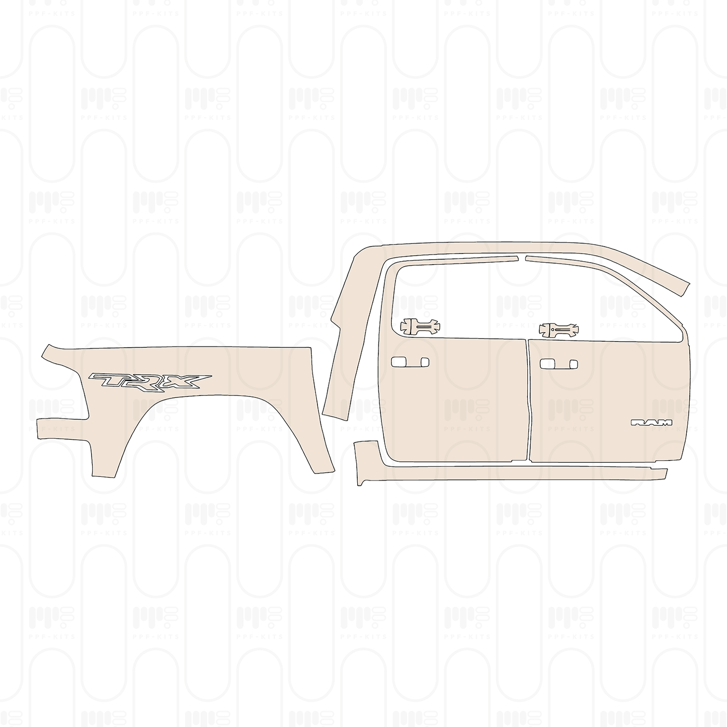 Pre-Cut PPF RAM Trucks 1500 TRX 2022