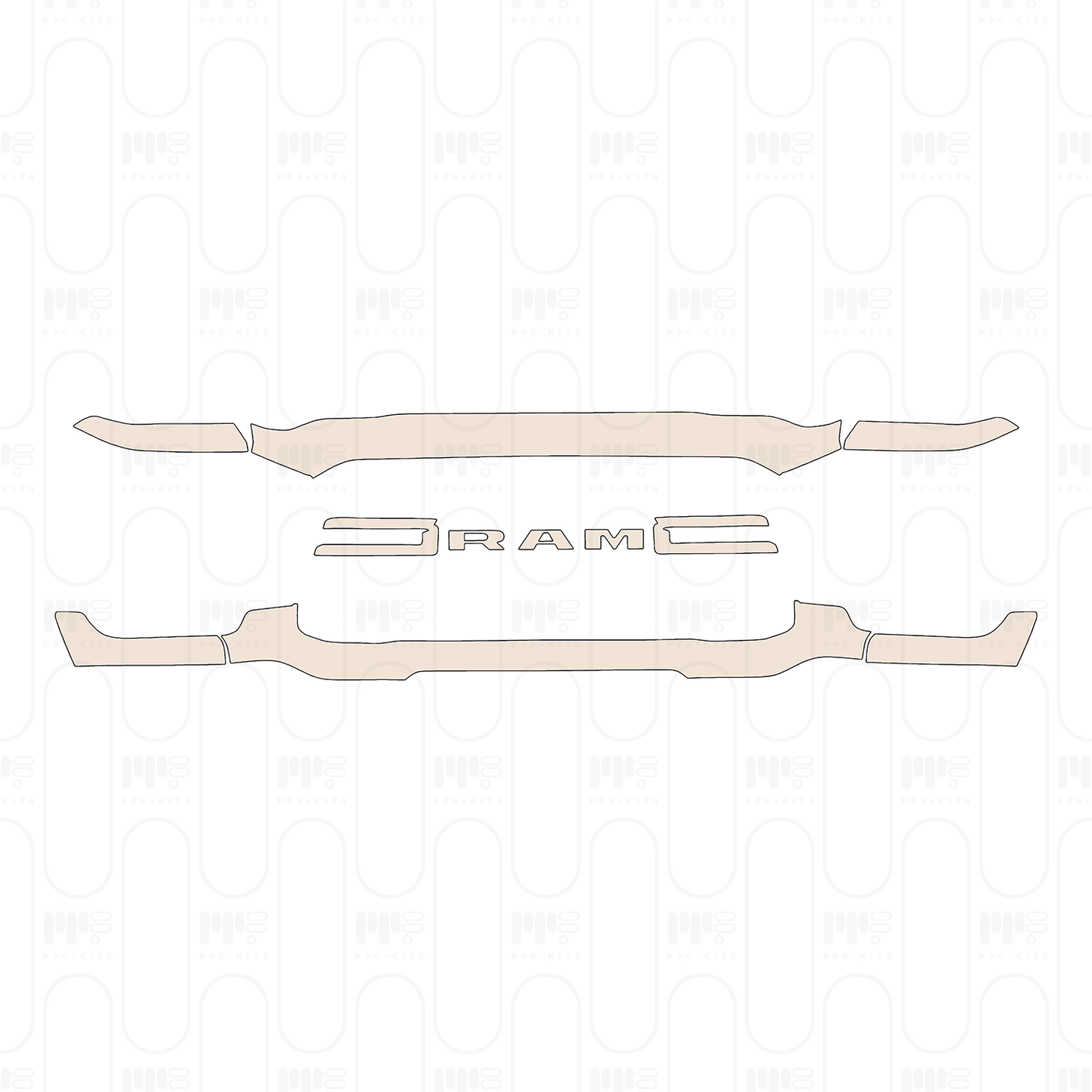 Pre-Cut PPF RAM Trucks 2500 Crew Cab Tradesman 2022