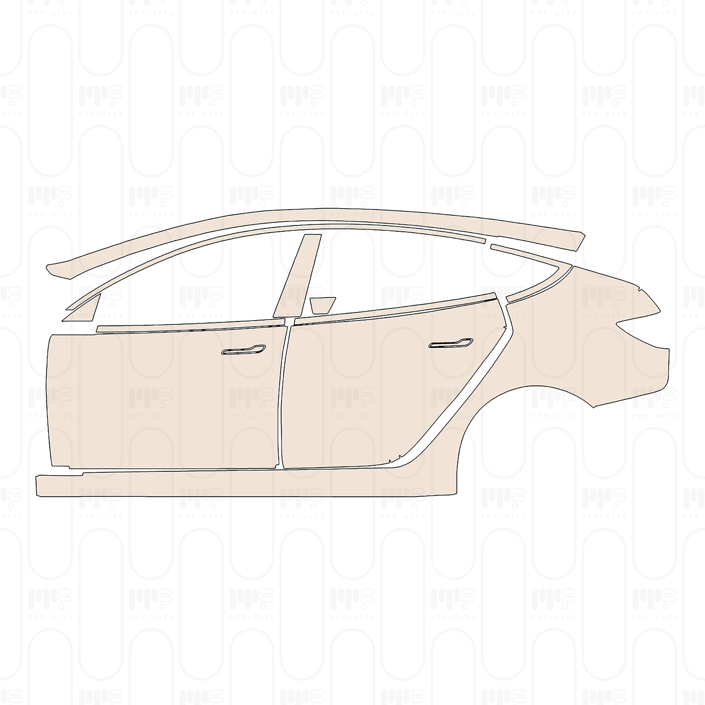 Pre-Cut PPF Tesla Model 3 (Highland) Premium 2023