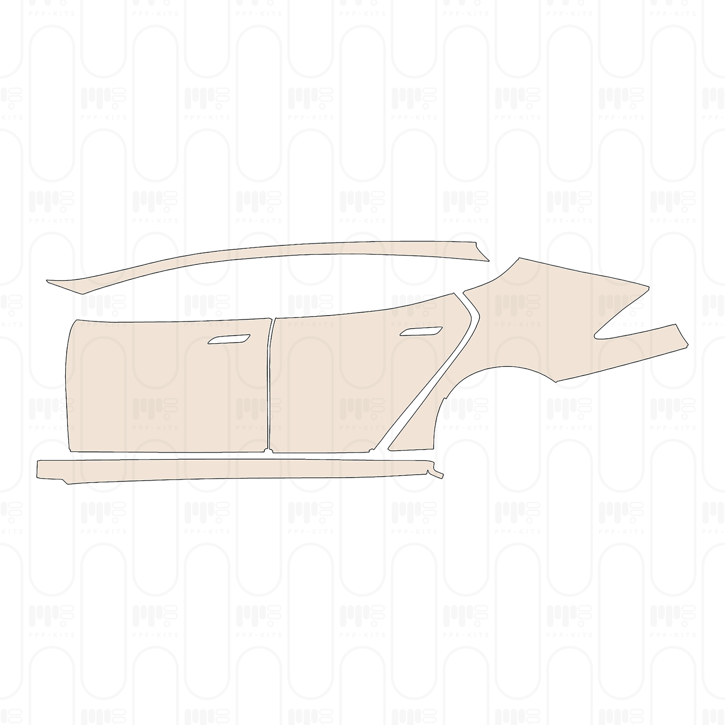 Pre-Cut PPF Tesla Model S Base 2023