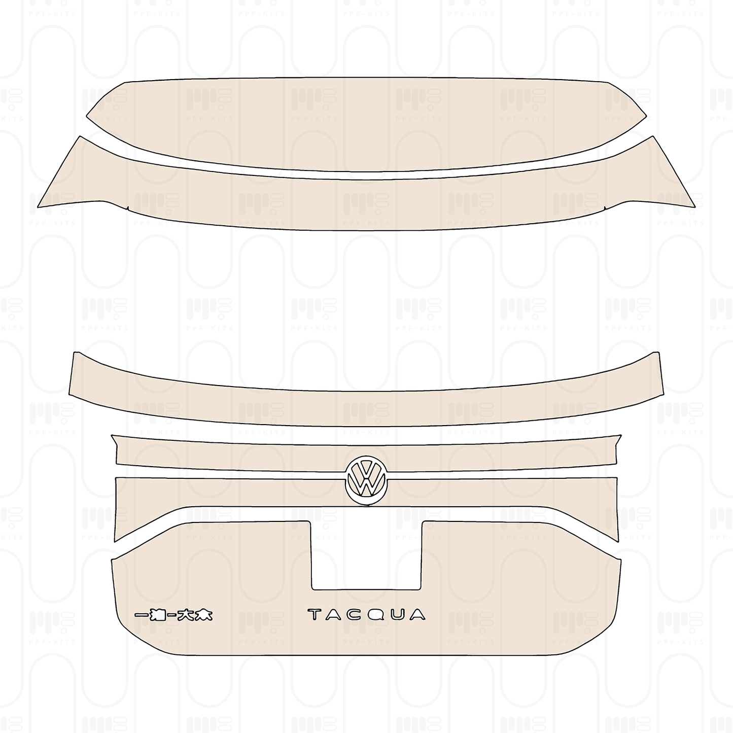 Pre-Cut PPF Volkswagen Tacqua Base 2023
