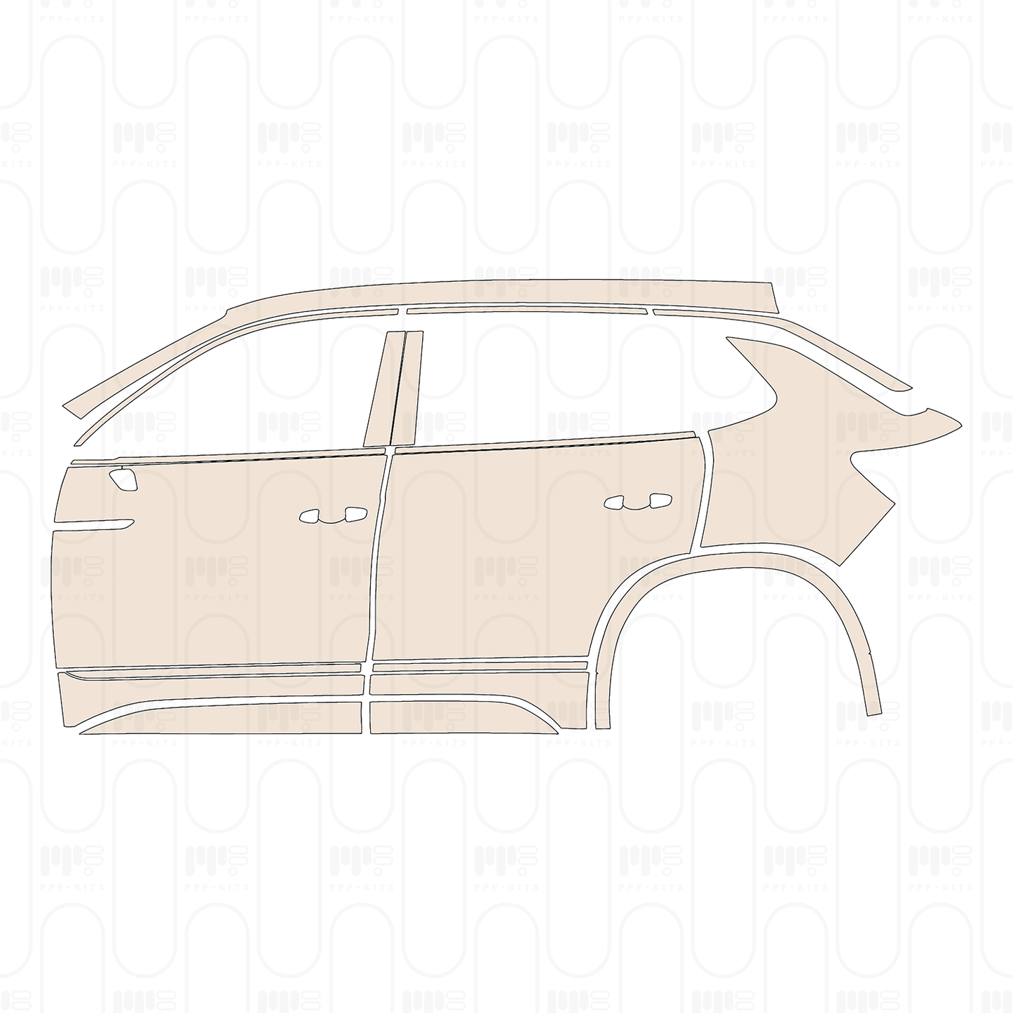 Pre-Cut PPF Volkswagen Tayron R-Line 2023