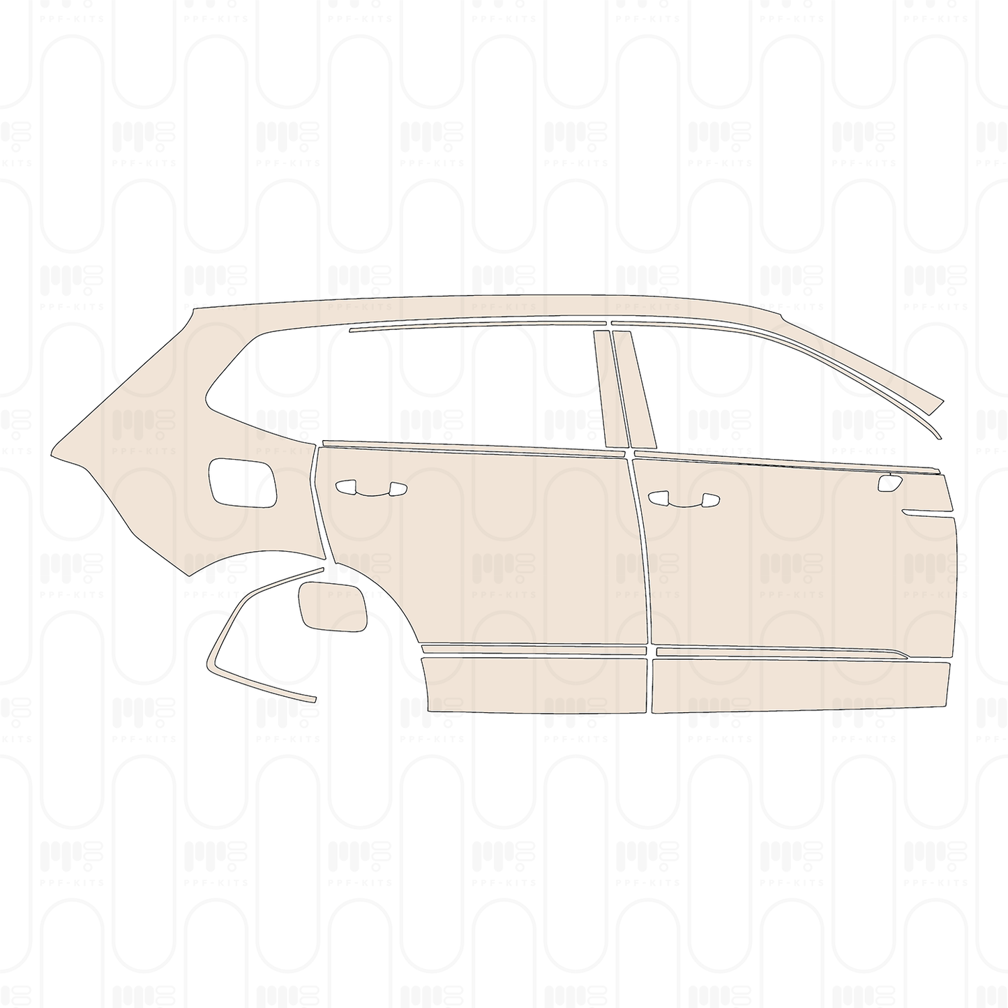 Pre-Cut PPF Volkswagen Tiguan L R-Line 2023