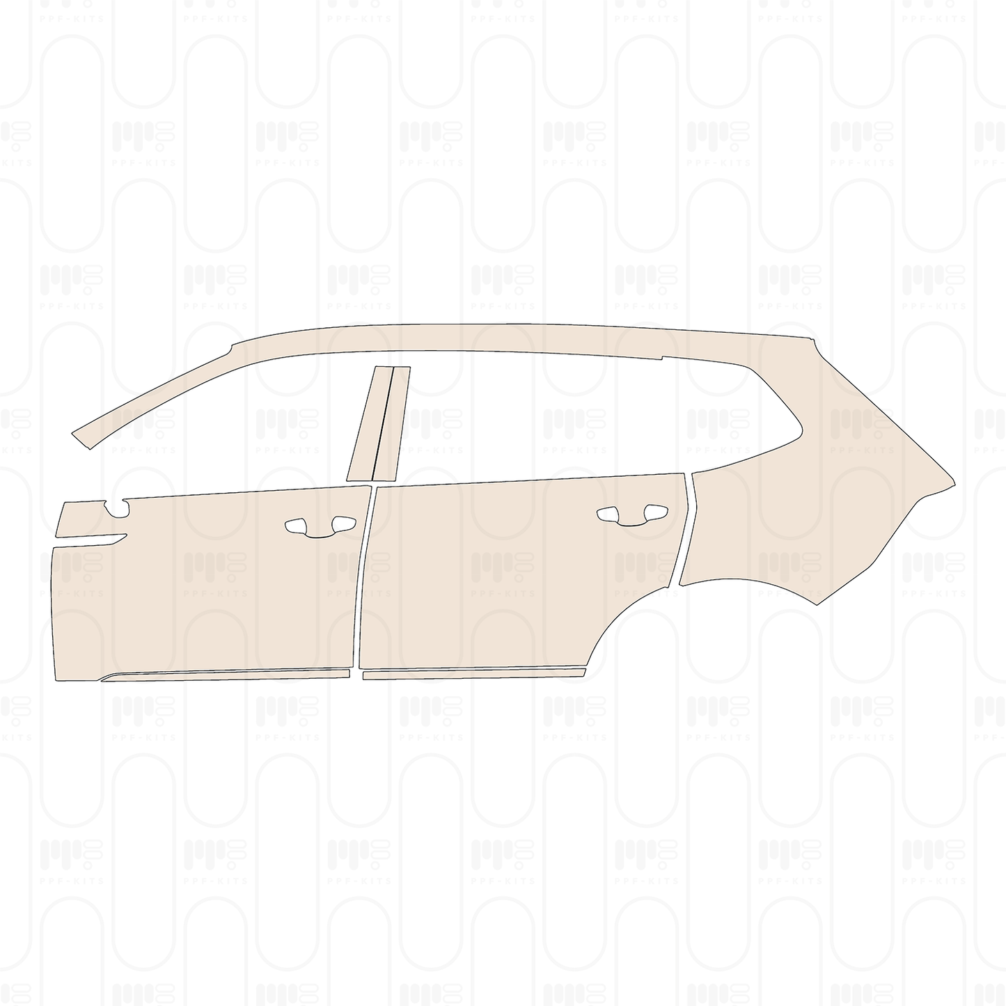 Pre-Cut PPF Volkswagen Tiguan L Base 2023