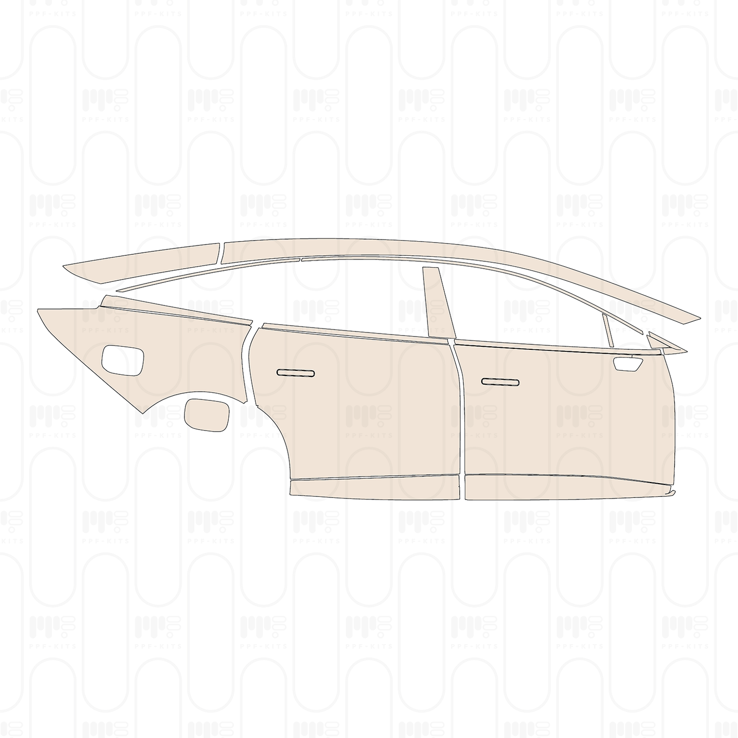 Pre-Cut PPF Xpeng P7+ 2024