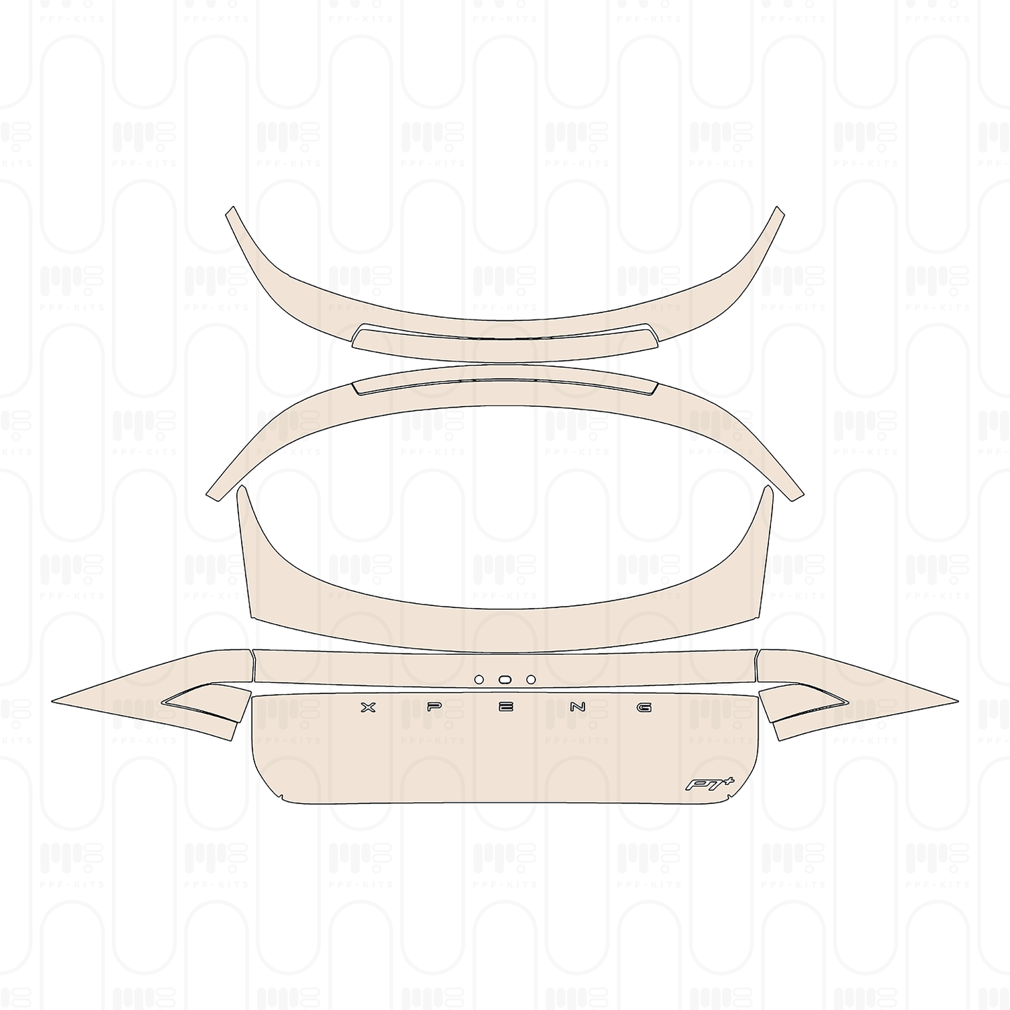 Pre-Cut PPF Xpeng P7+ 2024