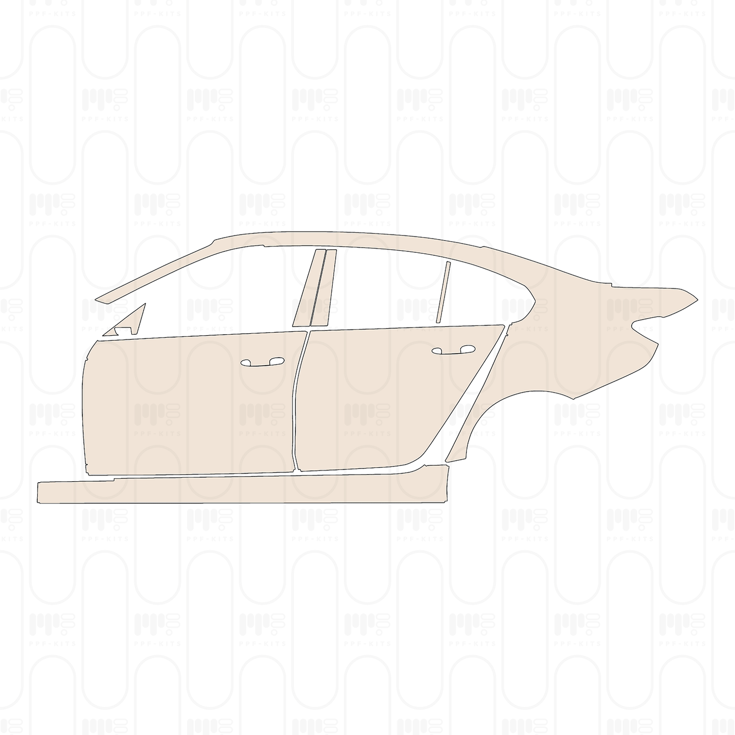 Pre-Cut PPF BMW 3 Series Sedan Sport Line Standard Wheelbase 2023