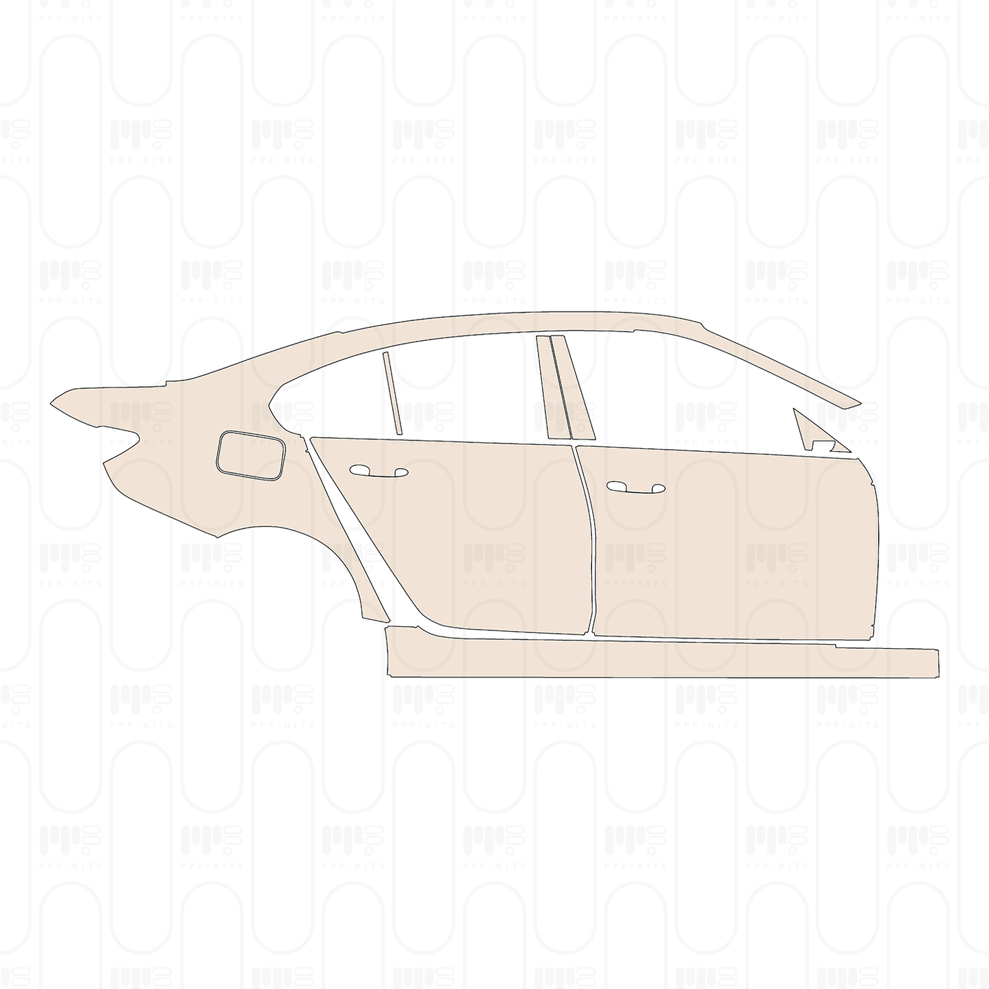 Pre-Cut PPF BMW 3 Series Sedan Sport Line Standard Wheelbase 2023