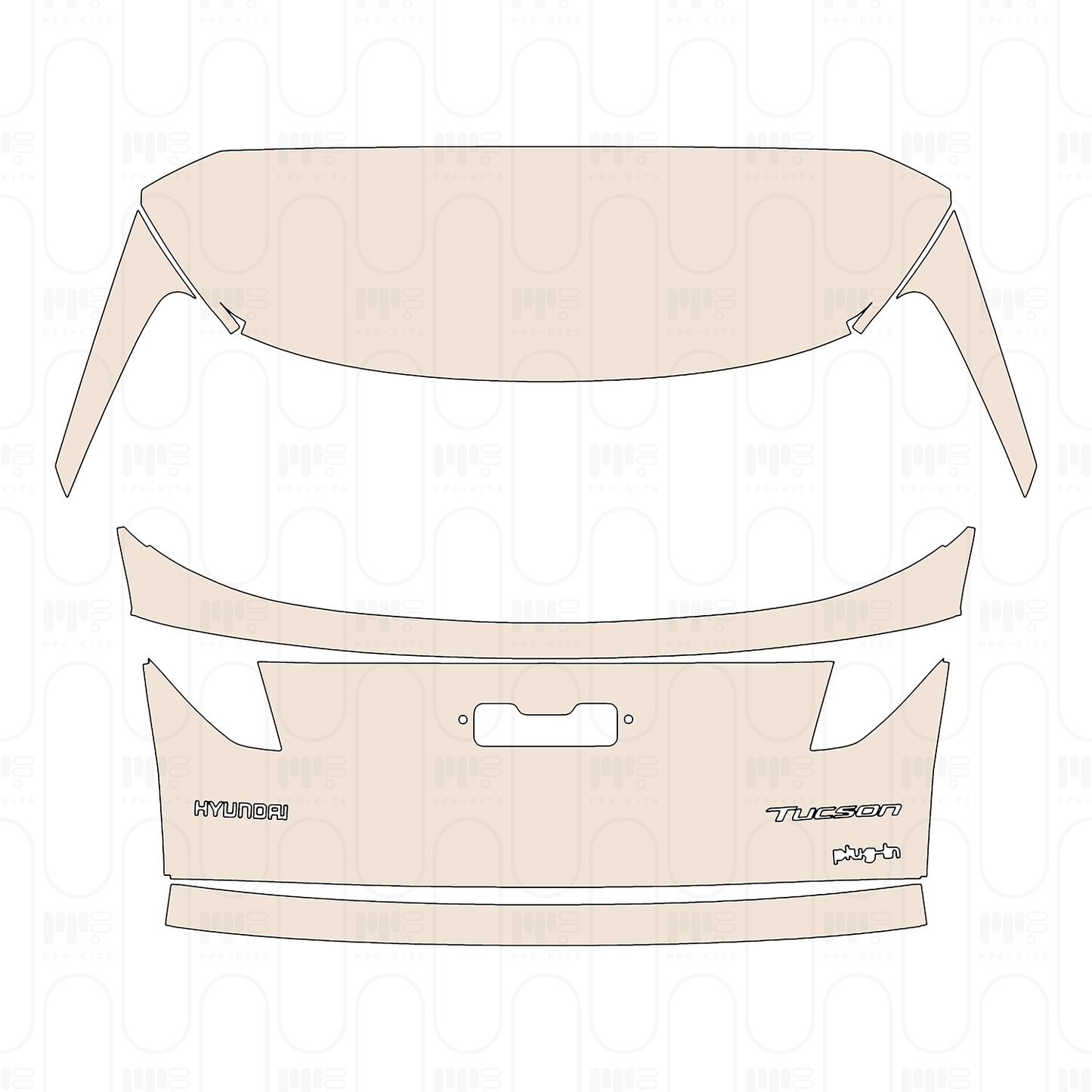 Pre-Cut PPF Hyundai Tucson (EU) Base 2022