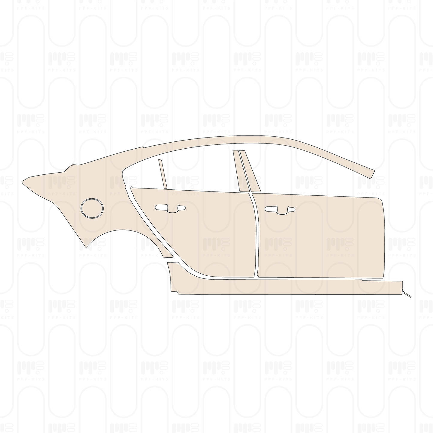Pre-Cut PPF Jaguar XE (Standard Wheelbase) R-Dynamic 2023