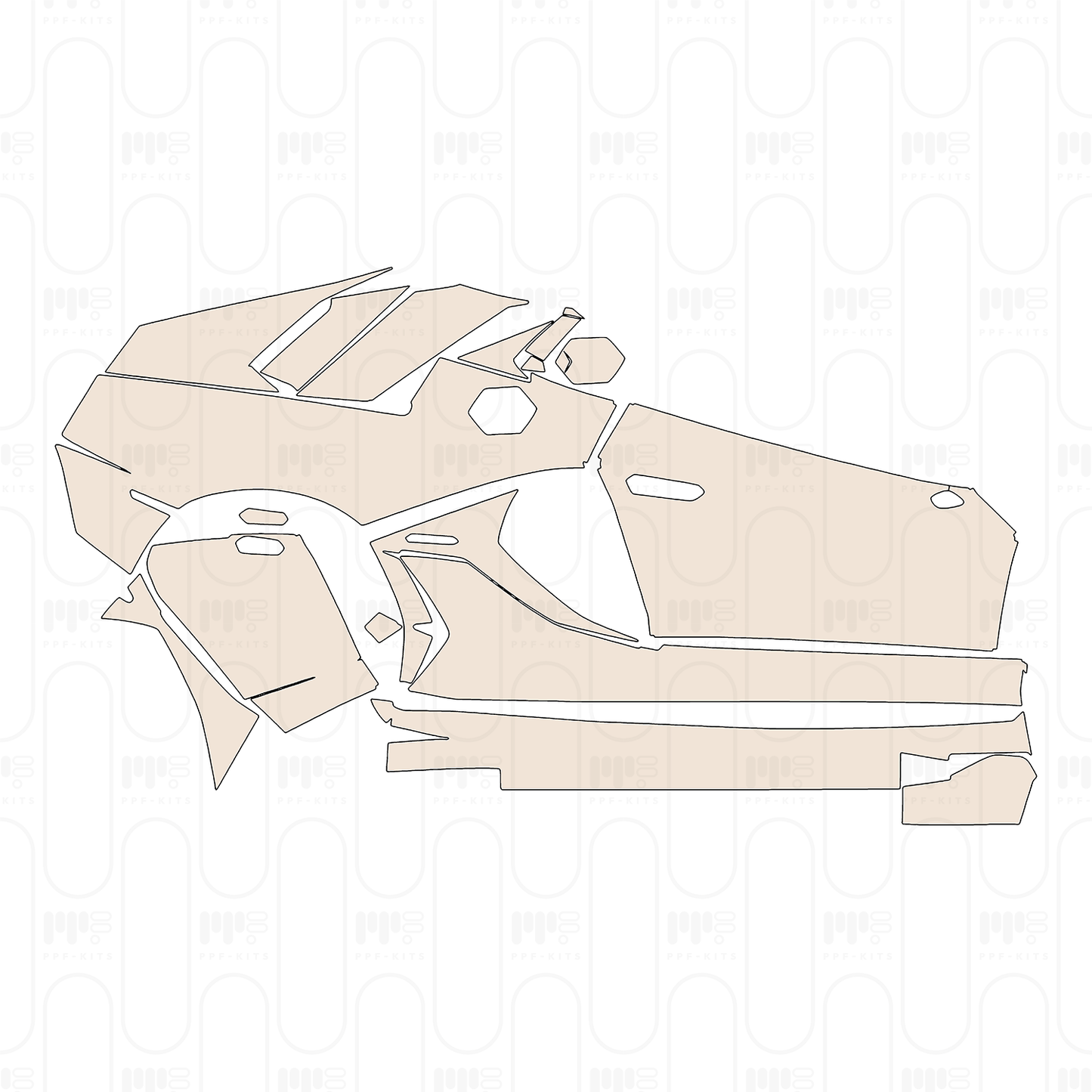 Pre-Cut PPF Lamborghini Aventador SVJ Roadster 2022