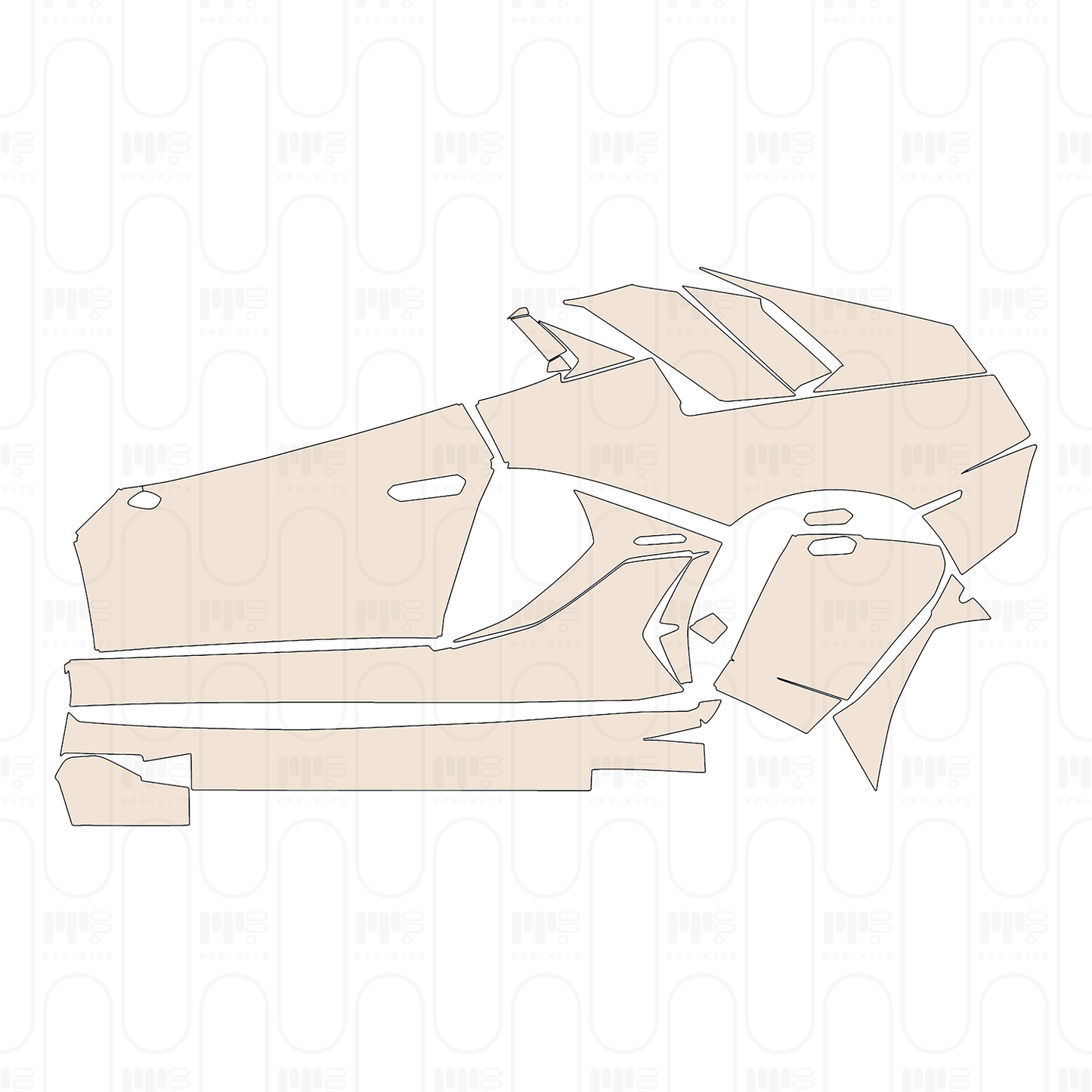 Pre-Cut PPF Lamborghini Aventador SVJ Roadster 2022