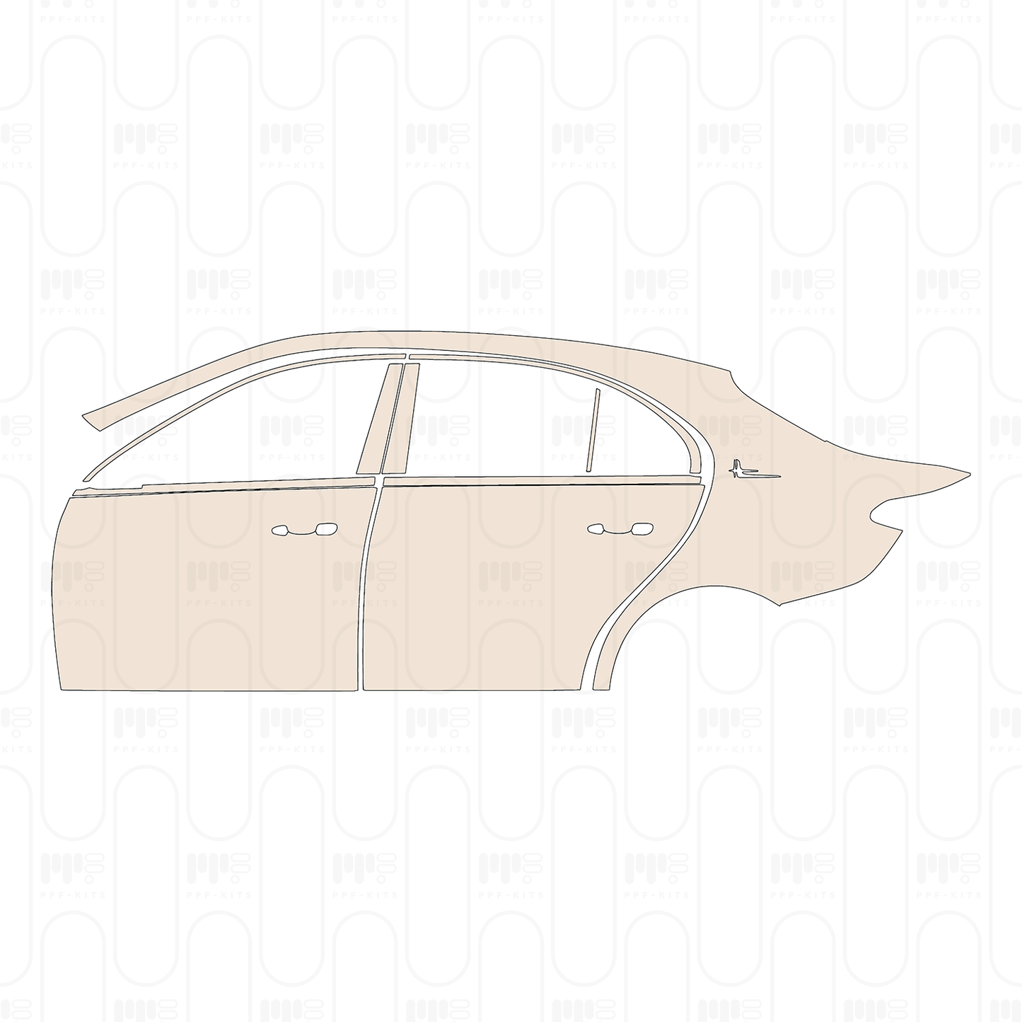 Pre-Cut PPF Mercedes-Benz C Class Sedan Base Extended Wheelbase 2022