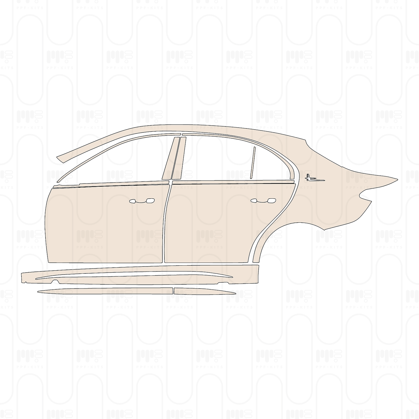 Pre-Cut PPF Mercedes-Benz C Class Sedan AMG-Line Extended Wheelbase 2022