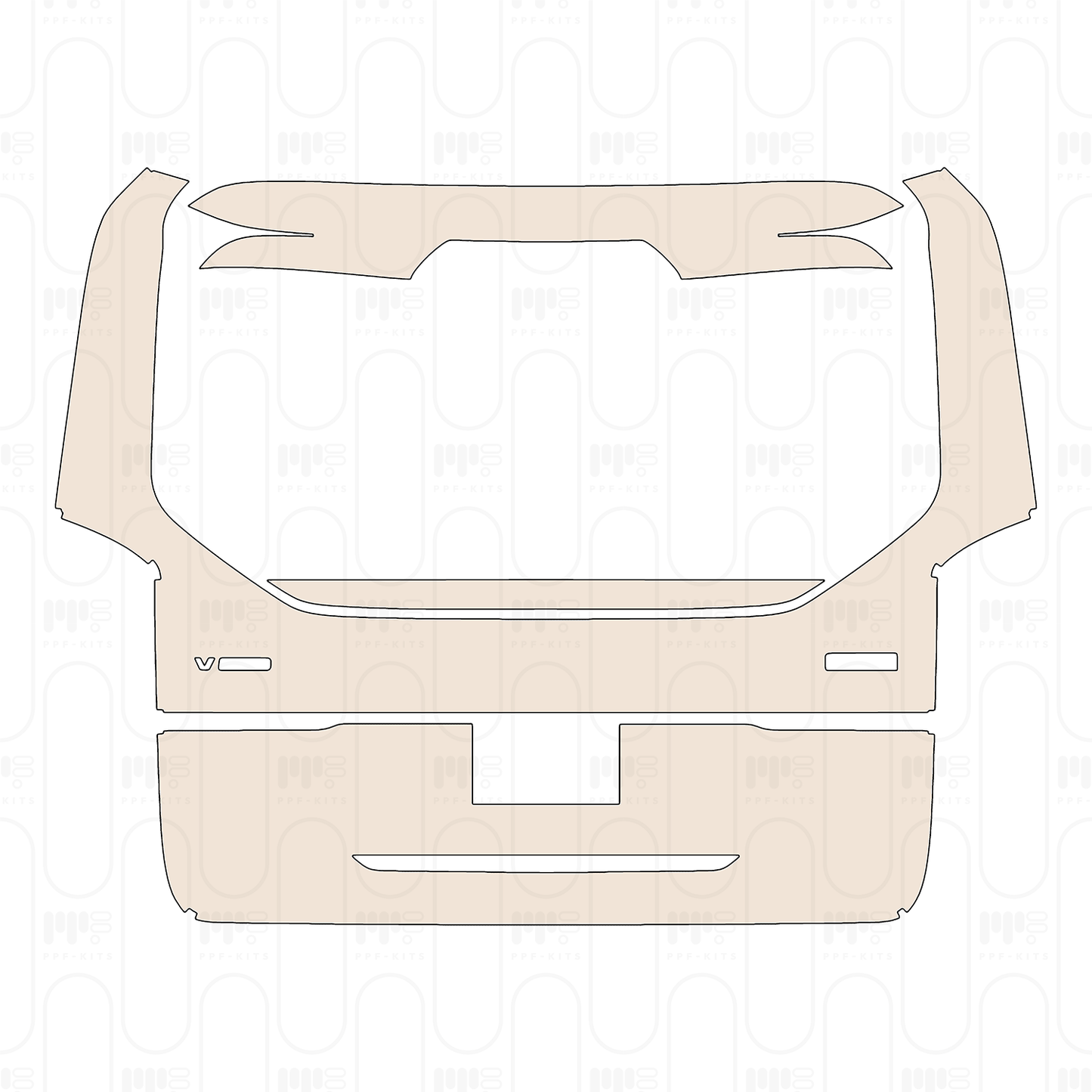Pre-Cut PPF Mercedes-Benz V Class Standard Wheelbase Base 2022