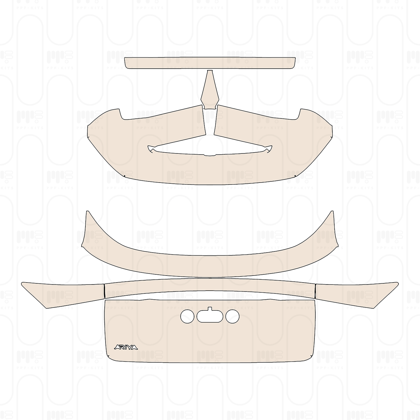 Pre-Cut PPF Nissan Ariya (US) Evolve+ 2023