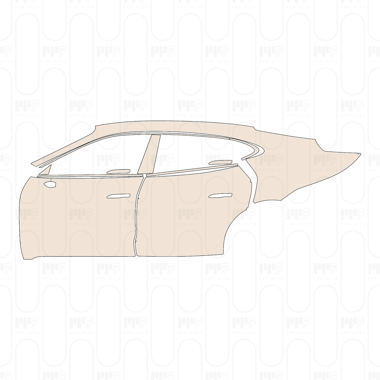 Pre-Cut PPF Porsche Taycan Sedan Taycan 4S 2019