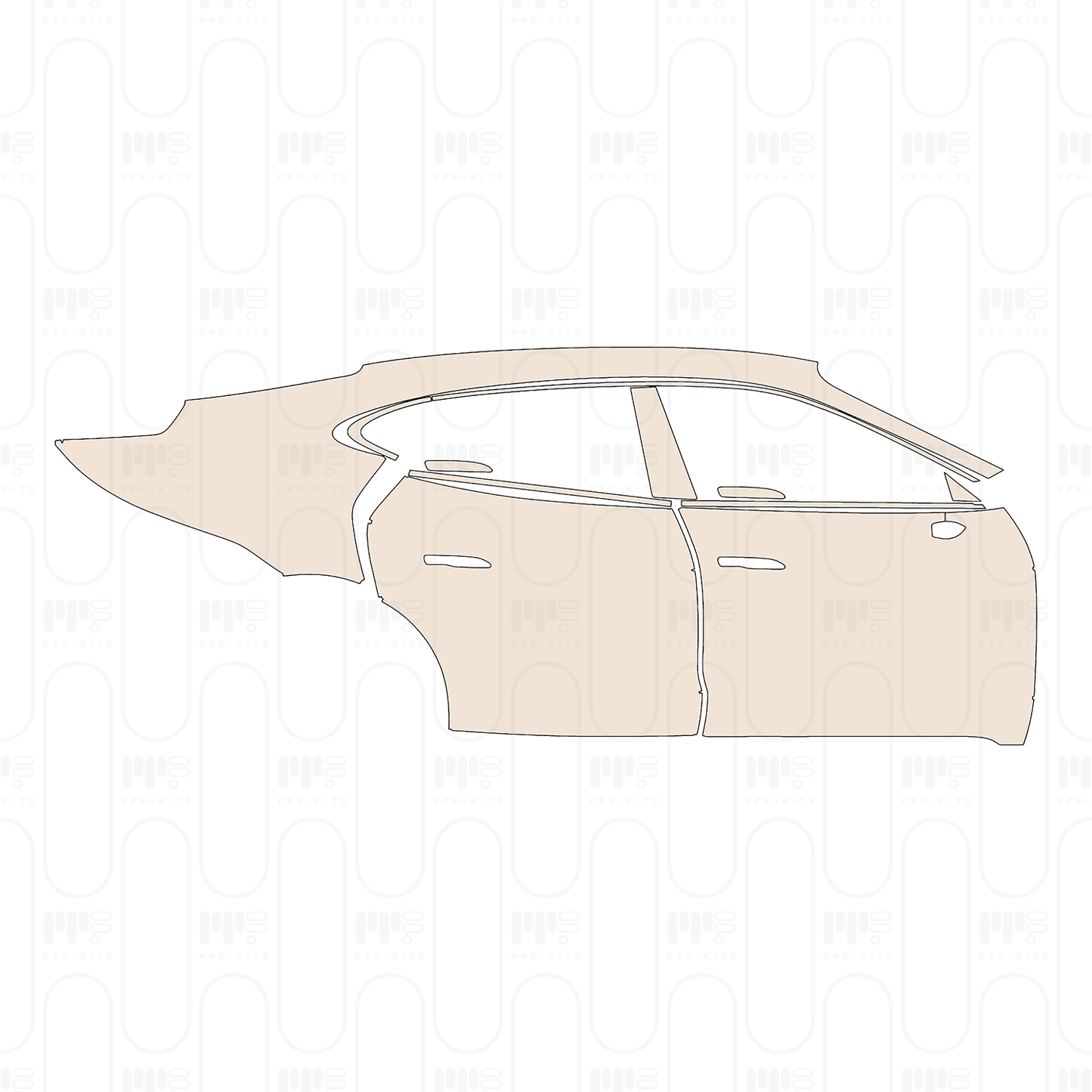 Pre-Cut PPF Porsche Taycan Sedan Taycan 4S 2019