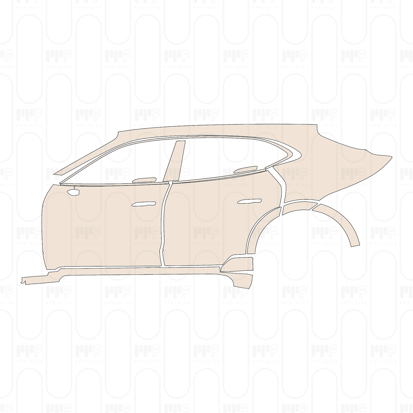 Pre-Cut PPF Porsche Taycan Cross Turismo Taycan Turbo Cross Turismo 2023