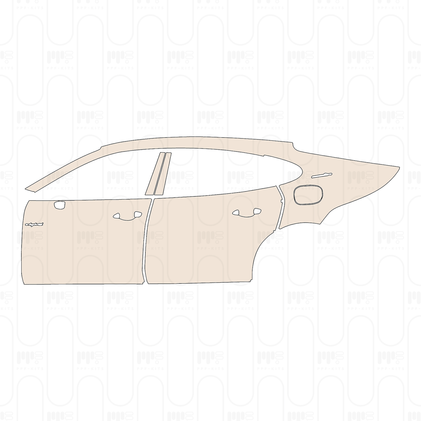 Pre-Cut PPF Porsche Panamera Sedan Panamera 4 E-Hybrid Executive 2017