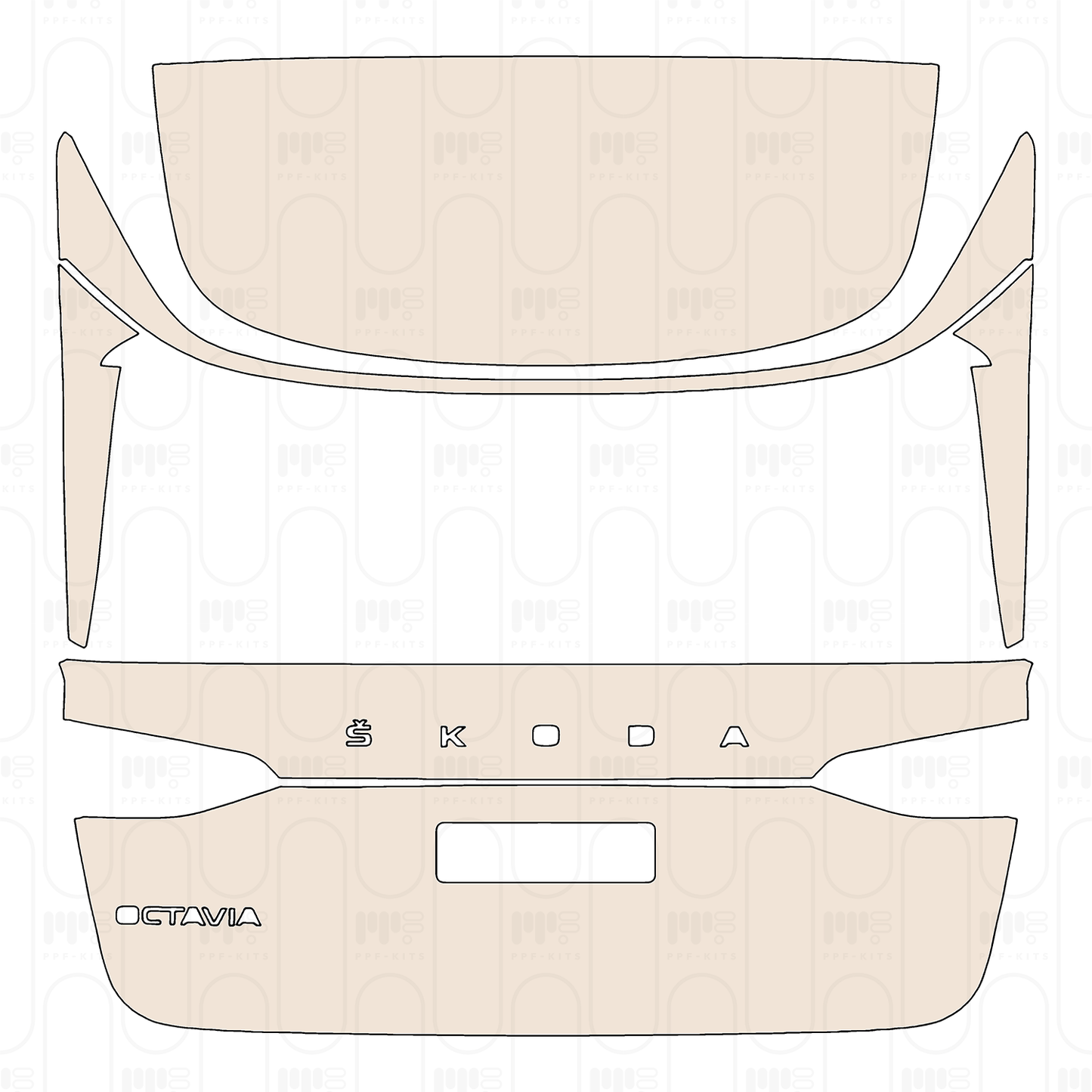 Pre-Cut PPF Skoda Octavia (EU) Estate Base 2023