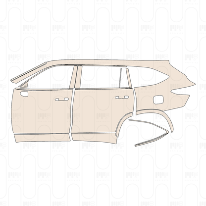 Pre-Cut PPF Toyota Highlander (US) Platinum 2023