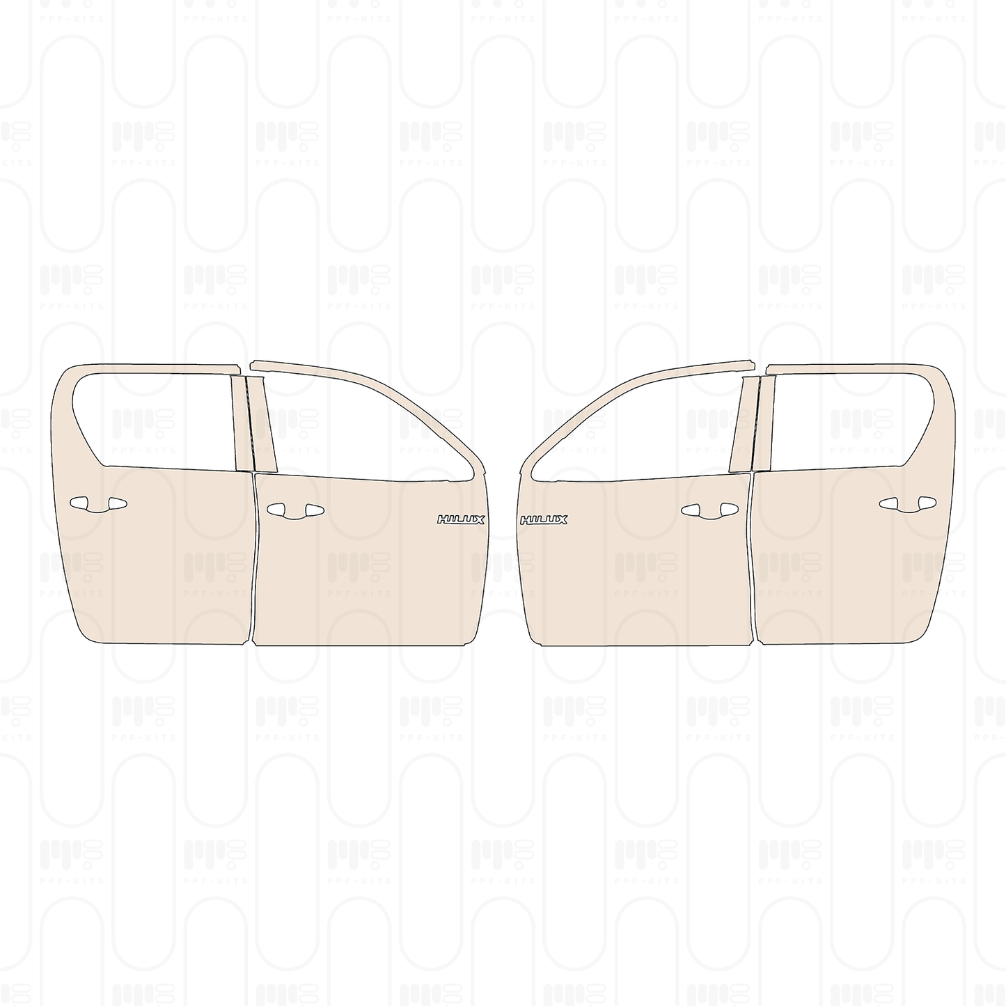 Pre-Cut PPF Toyota Hilux (EU) Double Cab Invincible X 2023