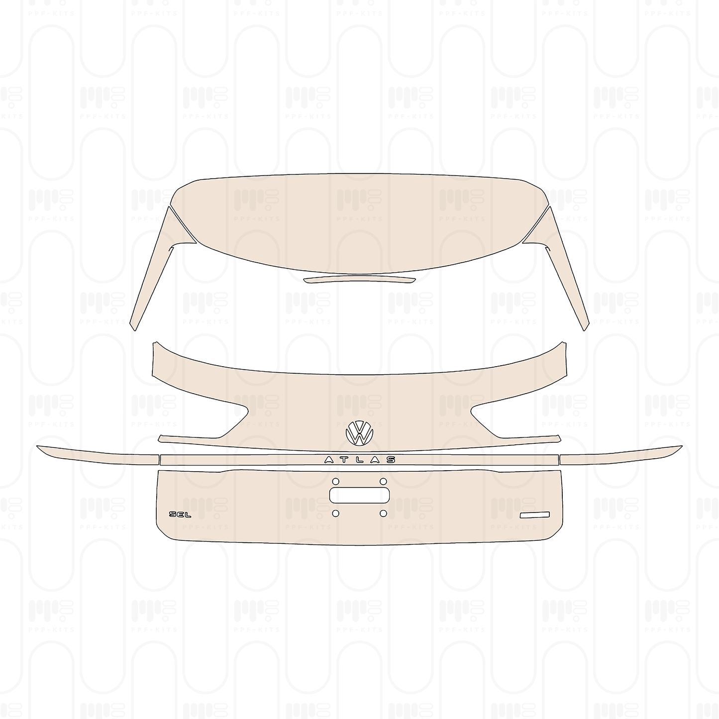 Pre-Cut PPF Volkswagen Atlas Cross Sport (US) SEL 2023