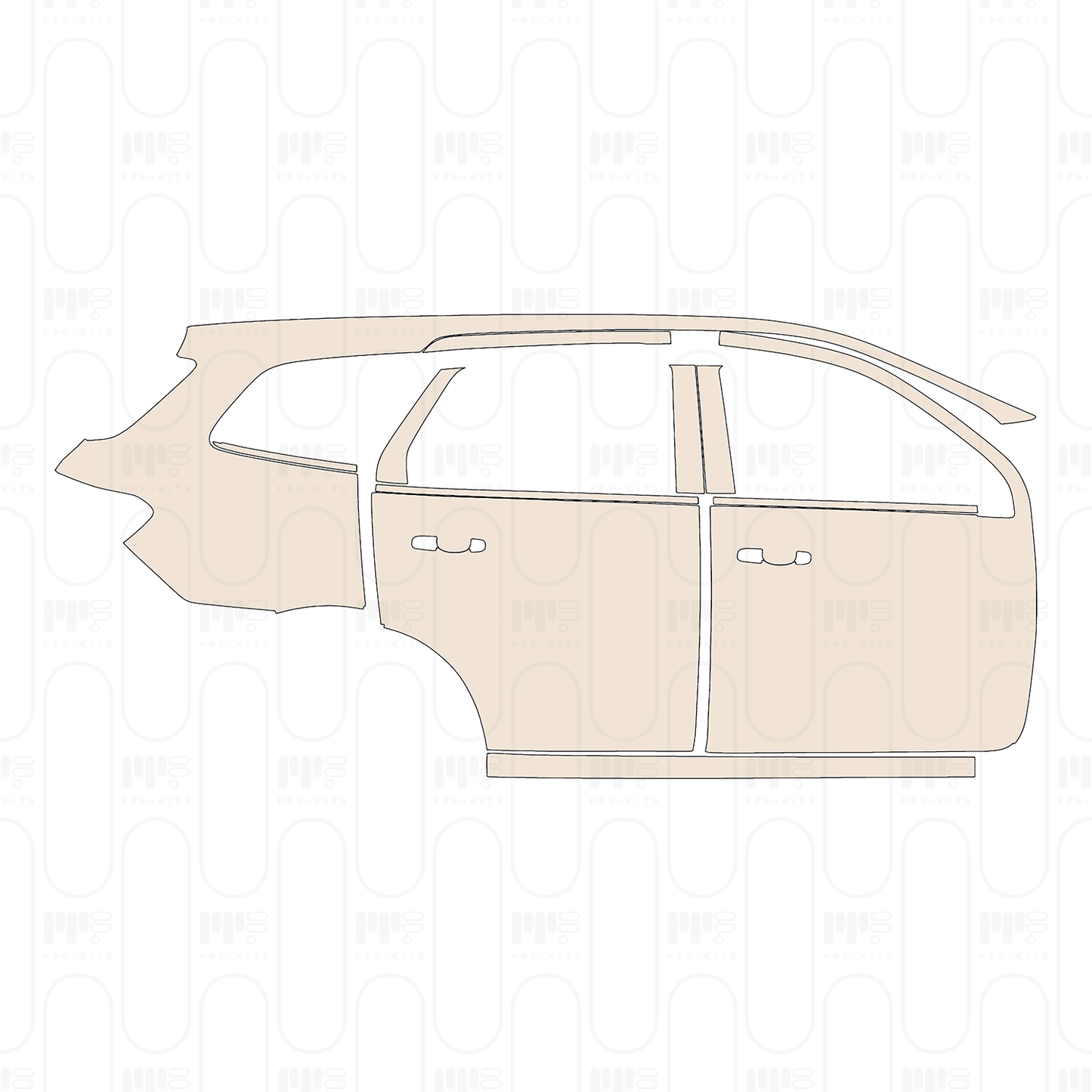 Pre-Cut PPF Ford Everest Base 2022